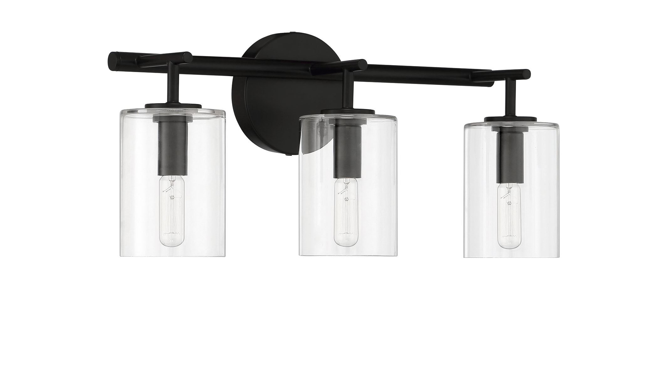 Craftmade 55603-FB Hailie 19.63-in 3 -Light Matte Black Transitional Vanity light