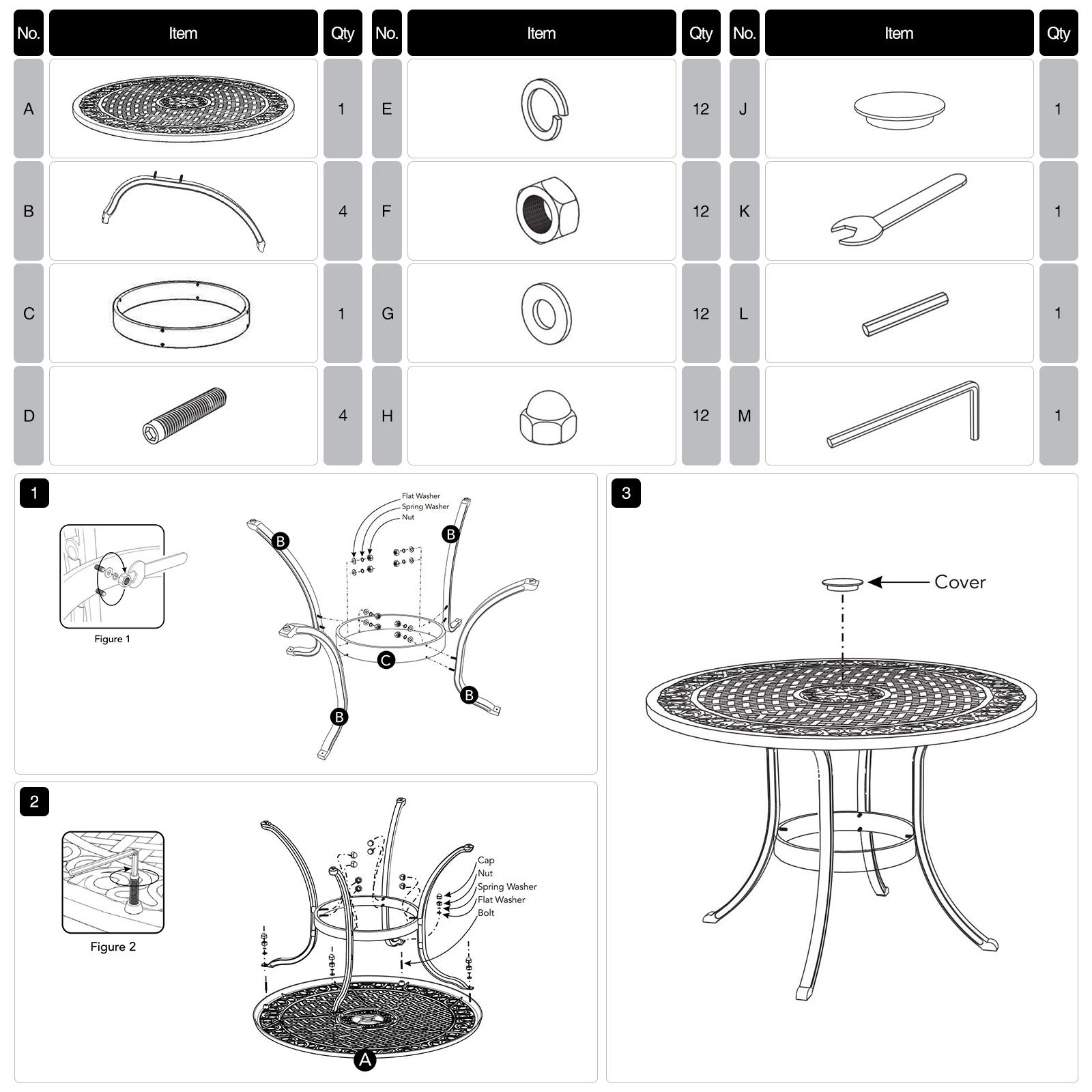 Bayfeve BF-7073SKH Patio-Tables - View #5