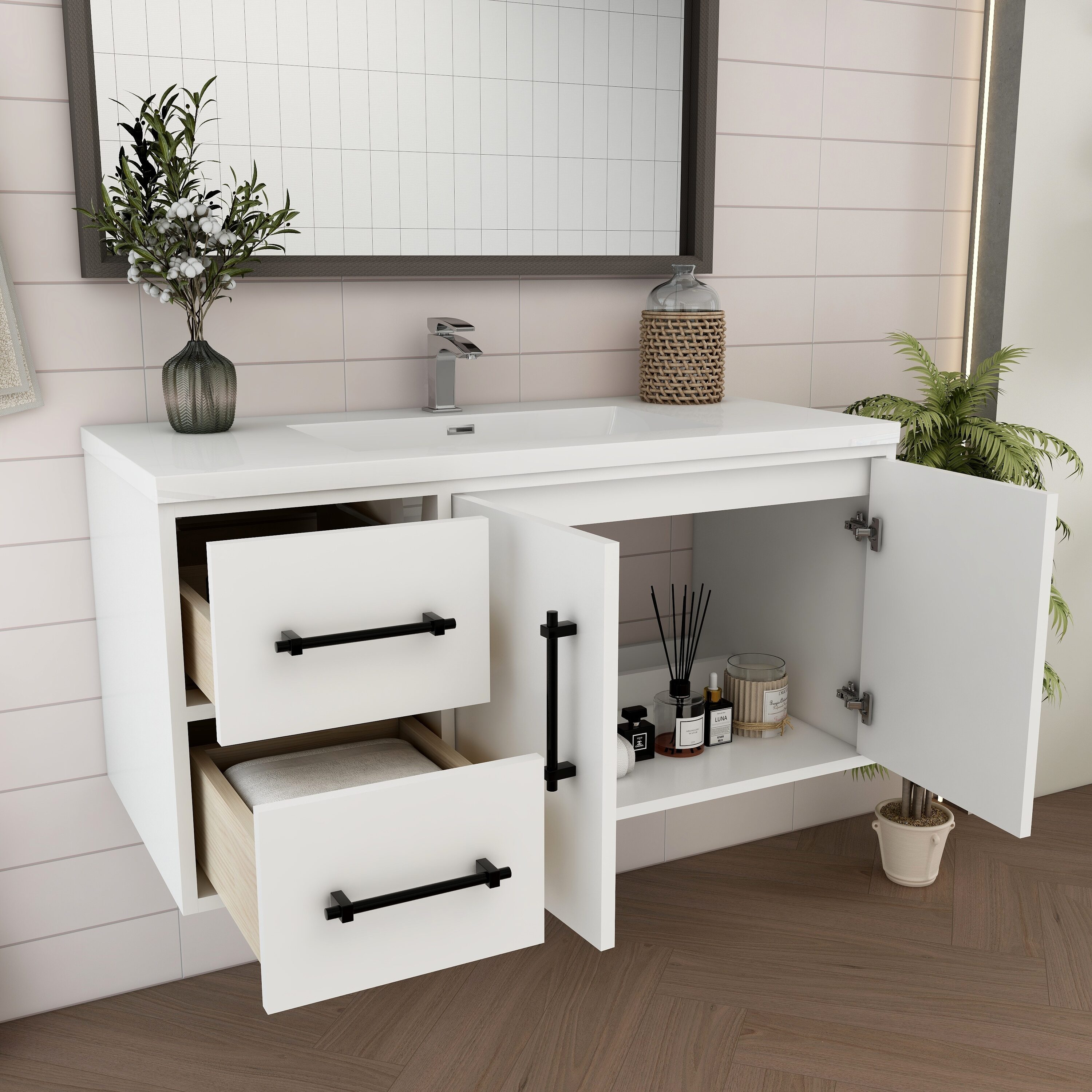 BV Better Vanity VICTORIA42LWH-GW Bath-Vanity-Combo - View #4