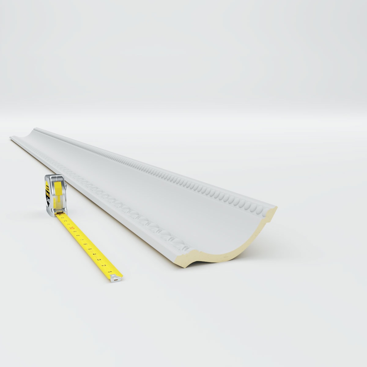 Primed White Polyurethane Egg and Dart Crown Moulding