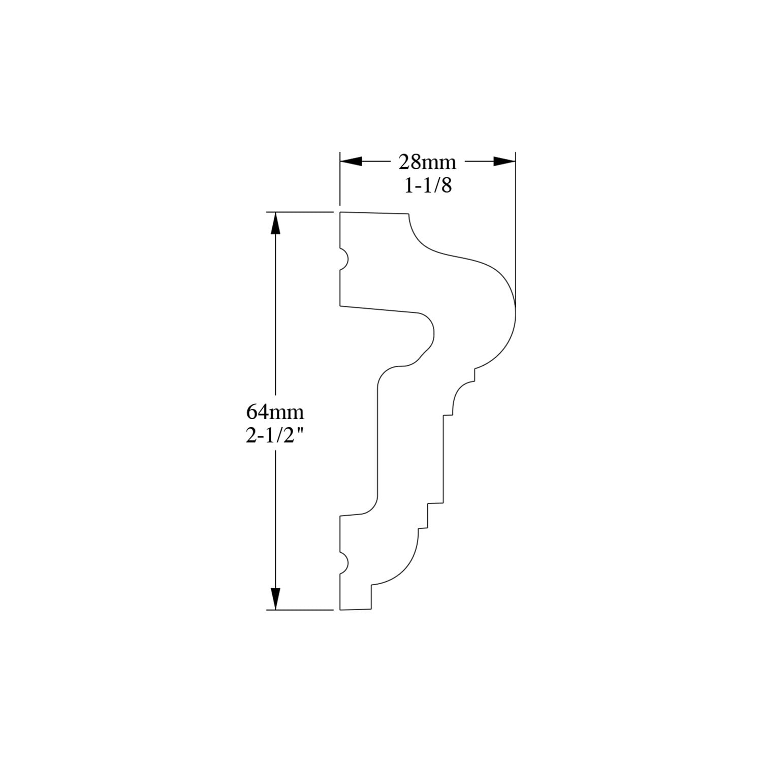 78-Inch White Polyurethane Dentil Panel Moulding