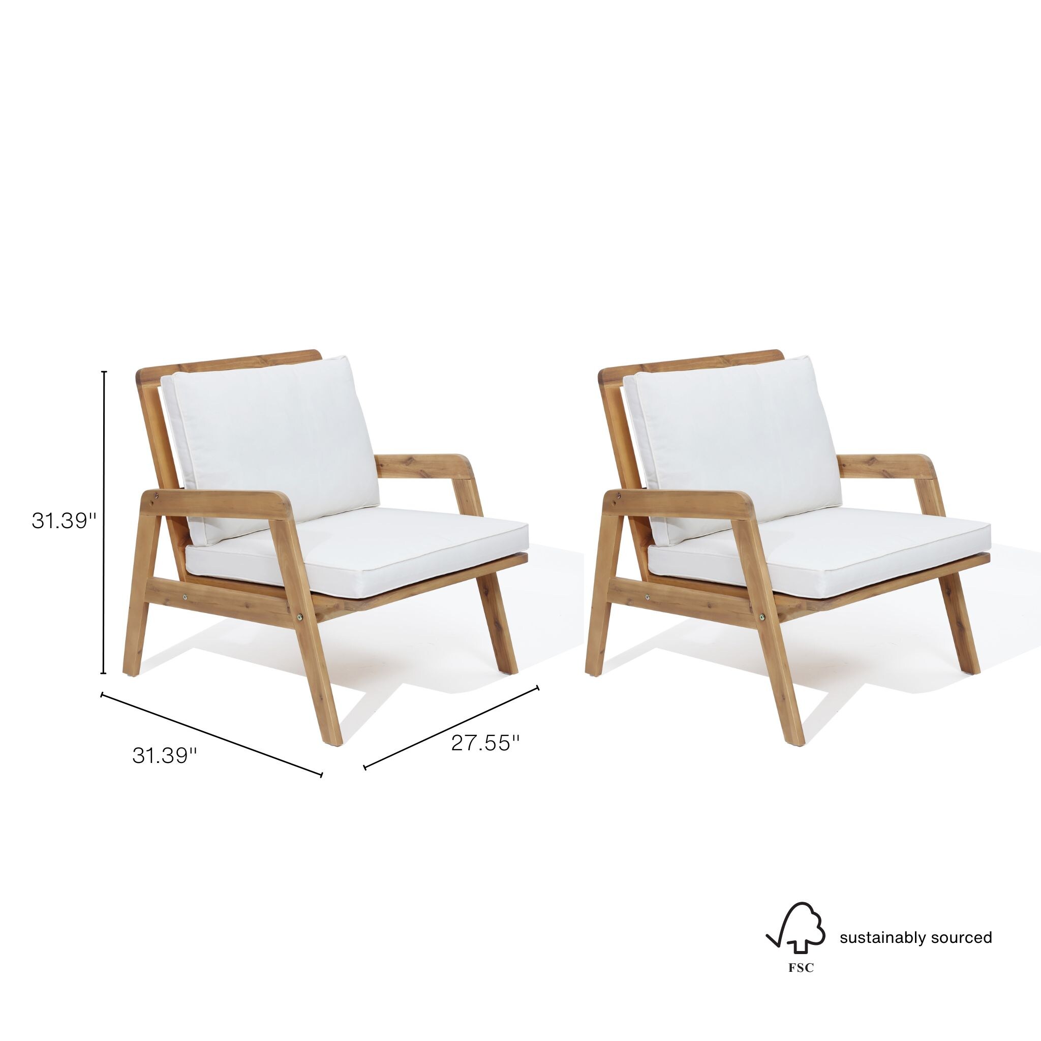 LuxenHome WHOF1905-AC2 Patio-Chairs - View #3