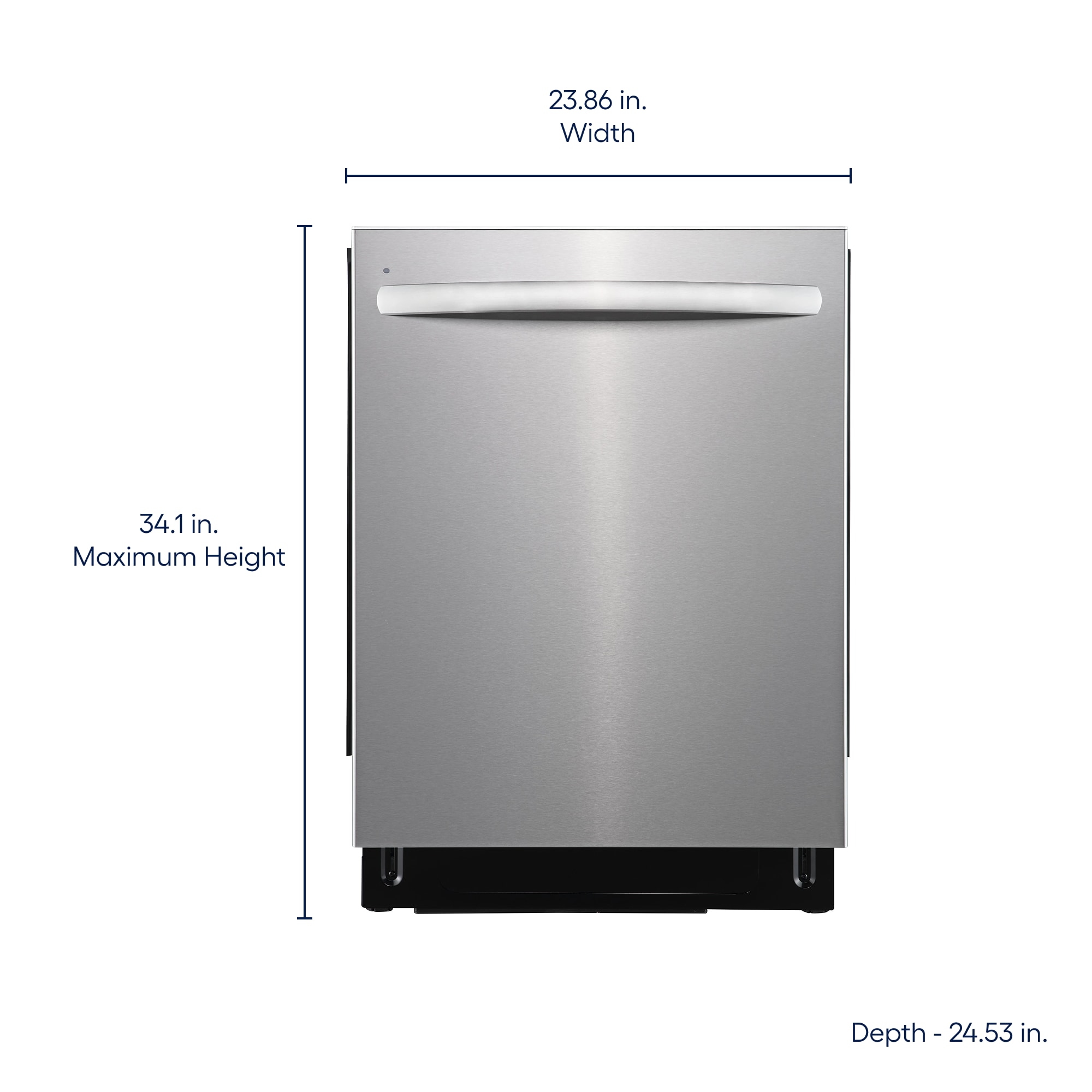 Frigidaire Stainless Steel Tub 24-in Top Control Built-in Dishwasher ( Stainless Steel ) With Third Rack, DishSense Technology , 49-Decibel Sansujyuku sansujyuku.com