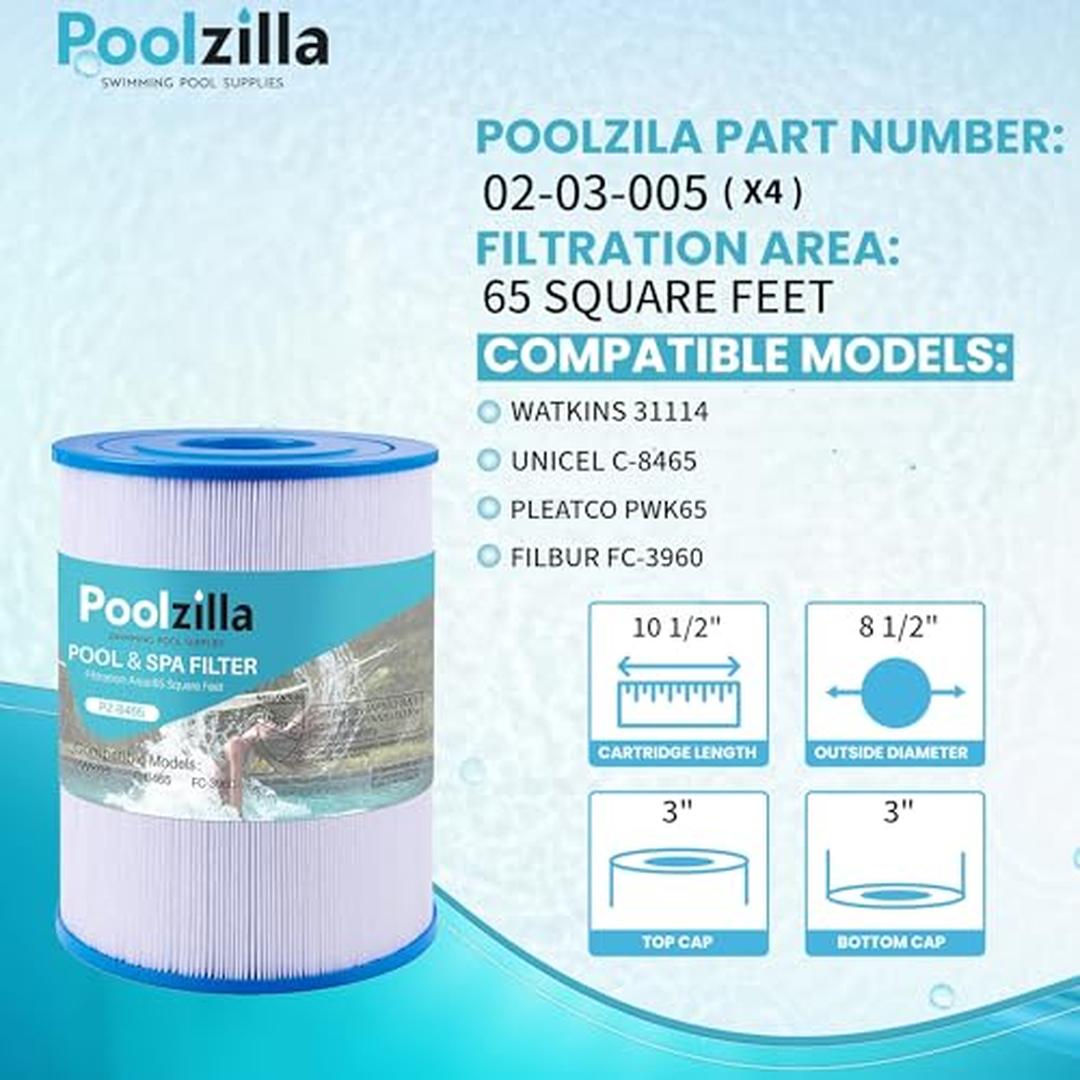 Poolzilla PZ-PLFC-8465-4PC Pool-Filter-Skim-Sys-Parts - View #2