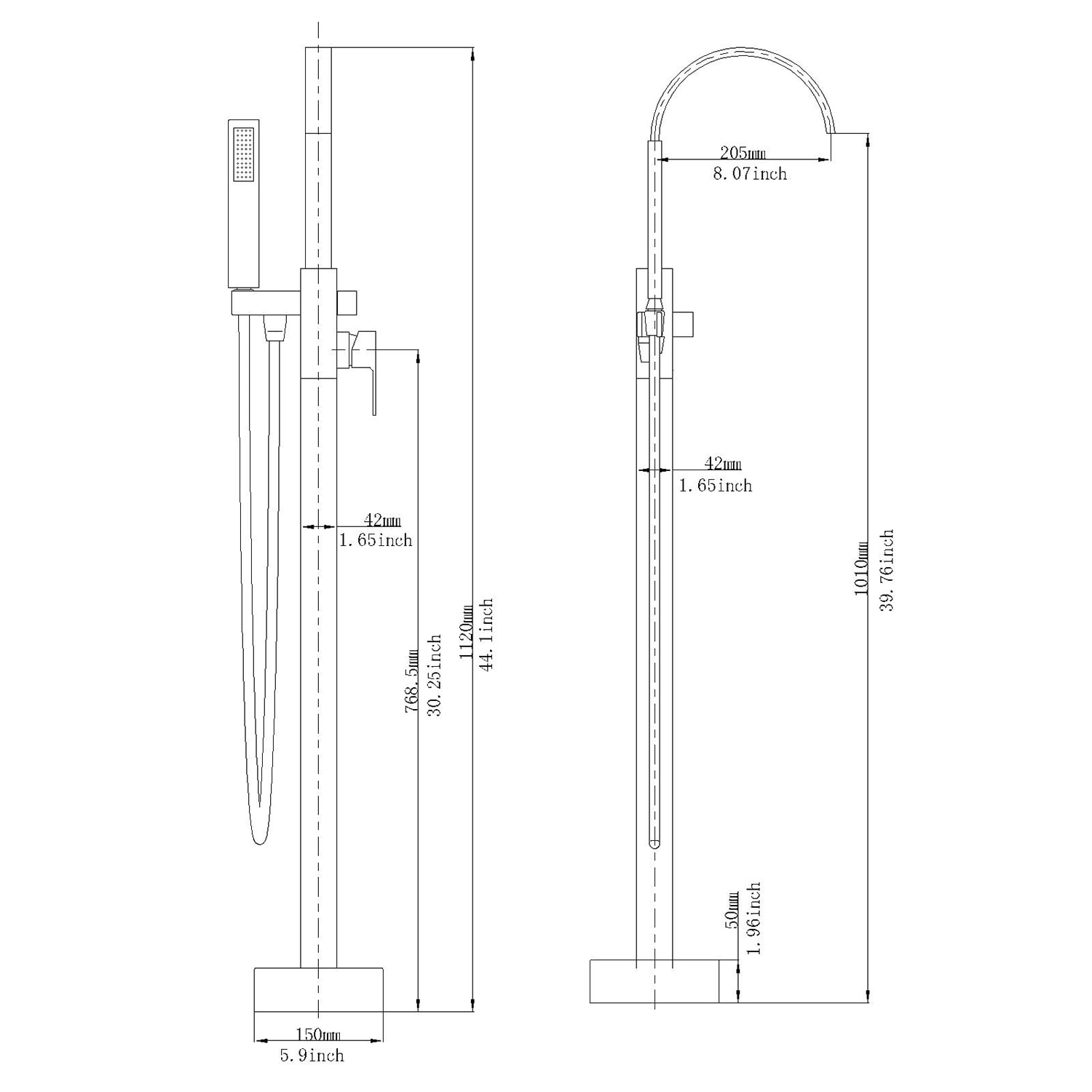BWE A-97011-N Roman-Tub-Faucets - View #13