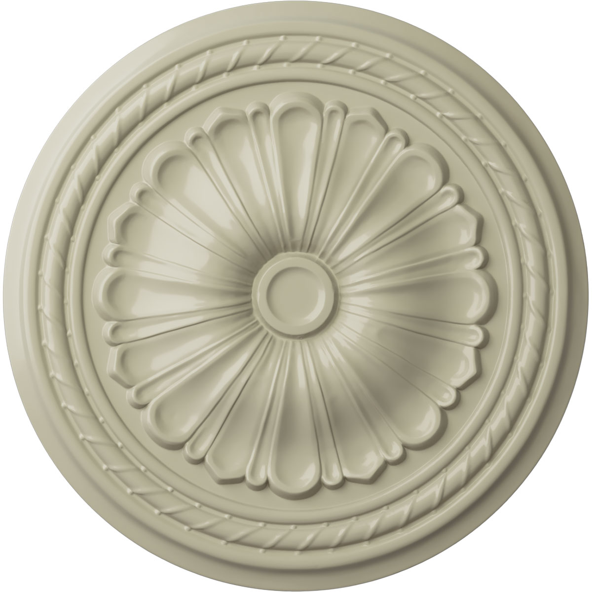 Ekena Millwork CM20ALCYF Alexa 20.5-in W x 20.5-in L Painted Clear Yellow Polyurethane Whole Ceiling Medallion