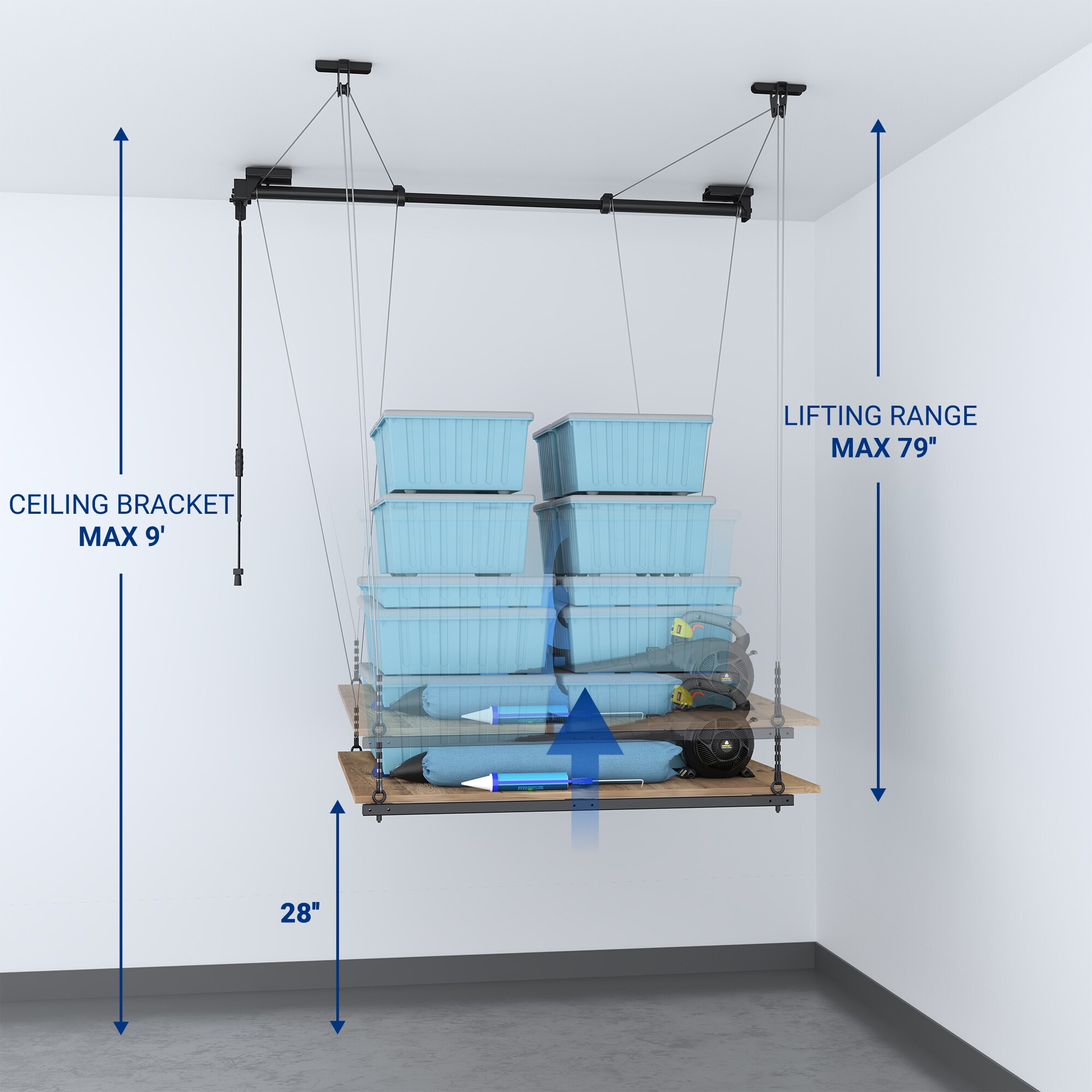Fleximounts GL2FB-E Overhead-Garage-Storage - View #2