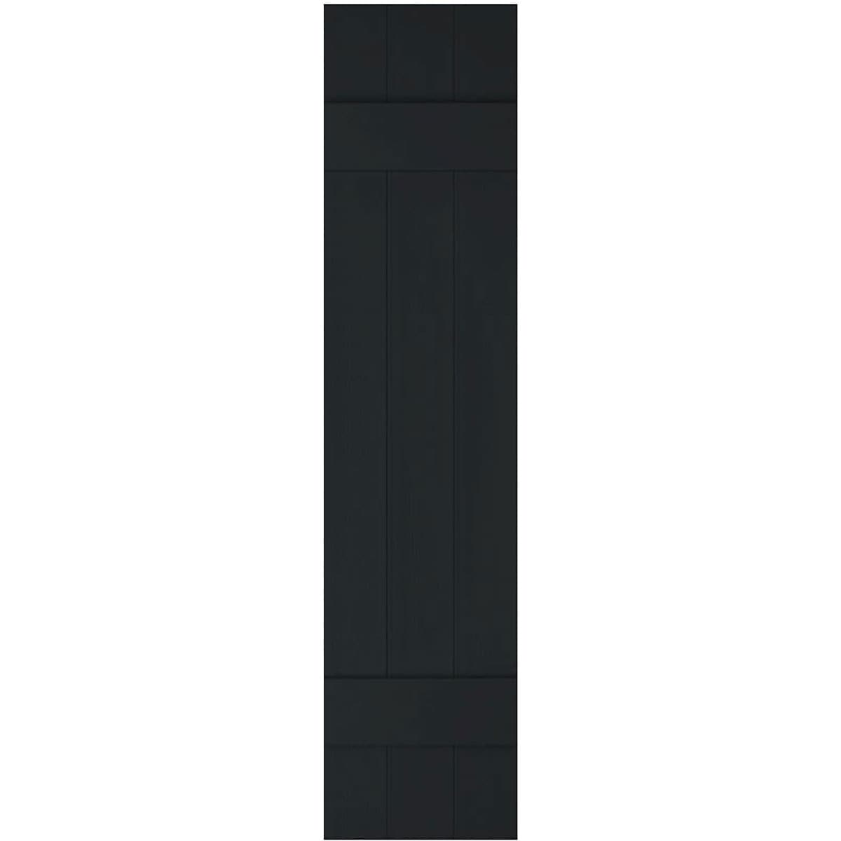 Ekena Millwork LJ3C10X05300BL 10.5-in W x 53-in H Black Board and batten Exterior Shutters ( 2 -Pack )