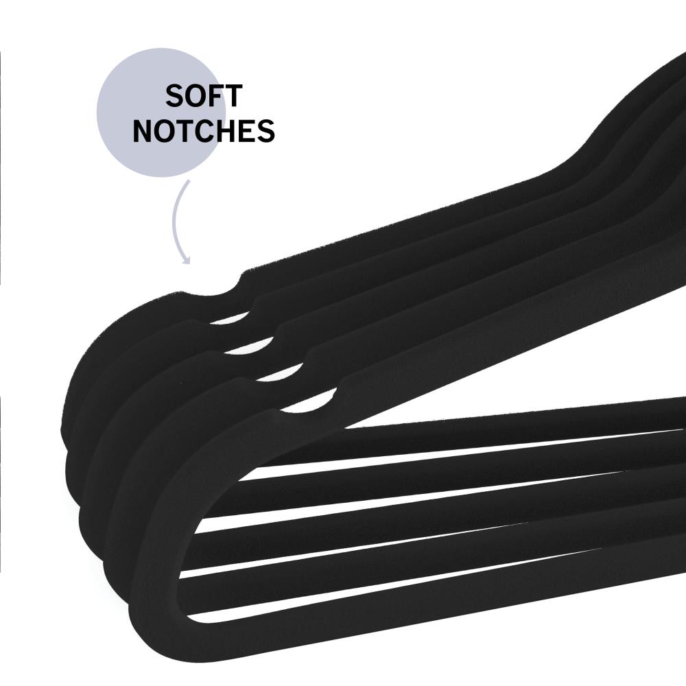 OSTO Non-Slip Velvet Hangers Suit Hangers 100-Pack Ultra Thin Space Saving  360 Degree Swivel Hook, Ivory at