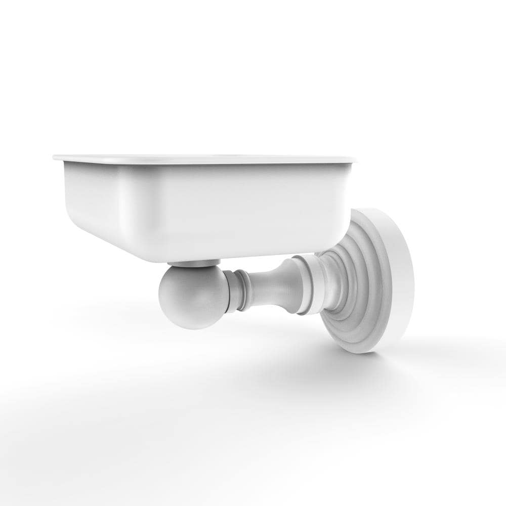 Allied Brass WP-32-WHM Waverly Place Matte White Brass Soap Dish