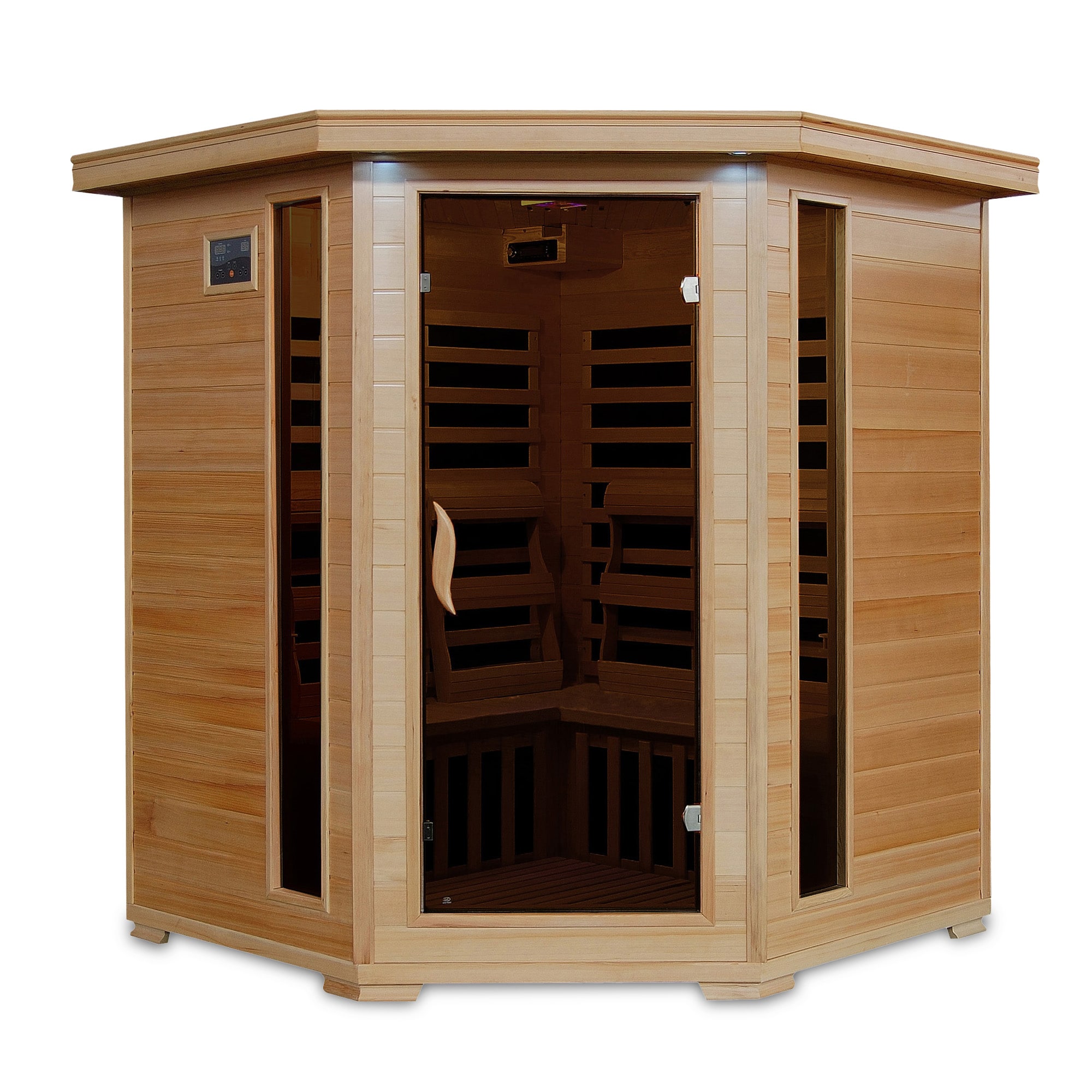 HEAT WAVE BSA2420 75-in H x 59-in W x 59-in D Hemlock fir wood Infrared sauna