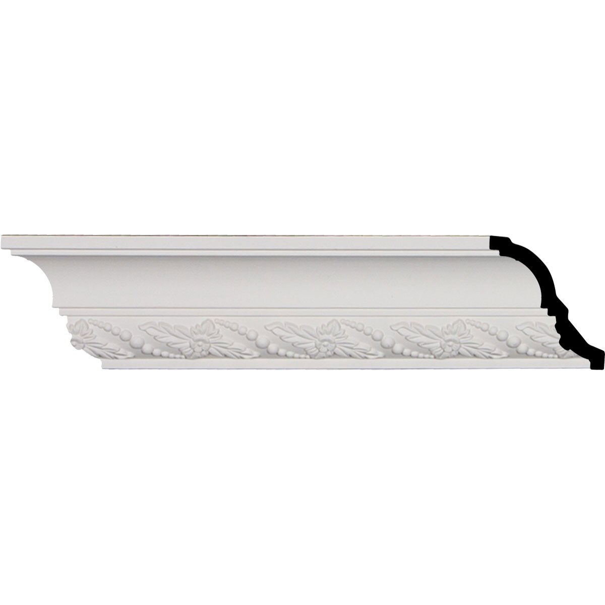 Ekena Millwork MLD03X02X04LT-CASE-2 Leaf Twist 3-1/4-in x 7-ft 10-1/2-in Primed Urethane MLD03X02X04LT-CASE-2 Crown Moulding 2 -Pack