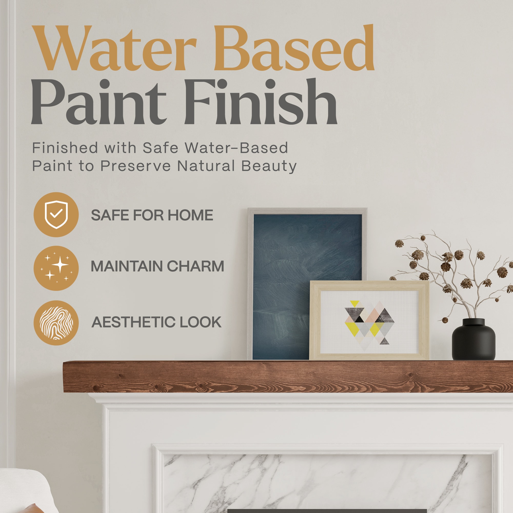Luxe Surface Group 82 RUSTIC AGED Mantel-Shelves - View #7