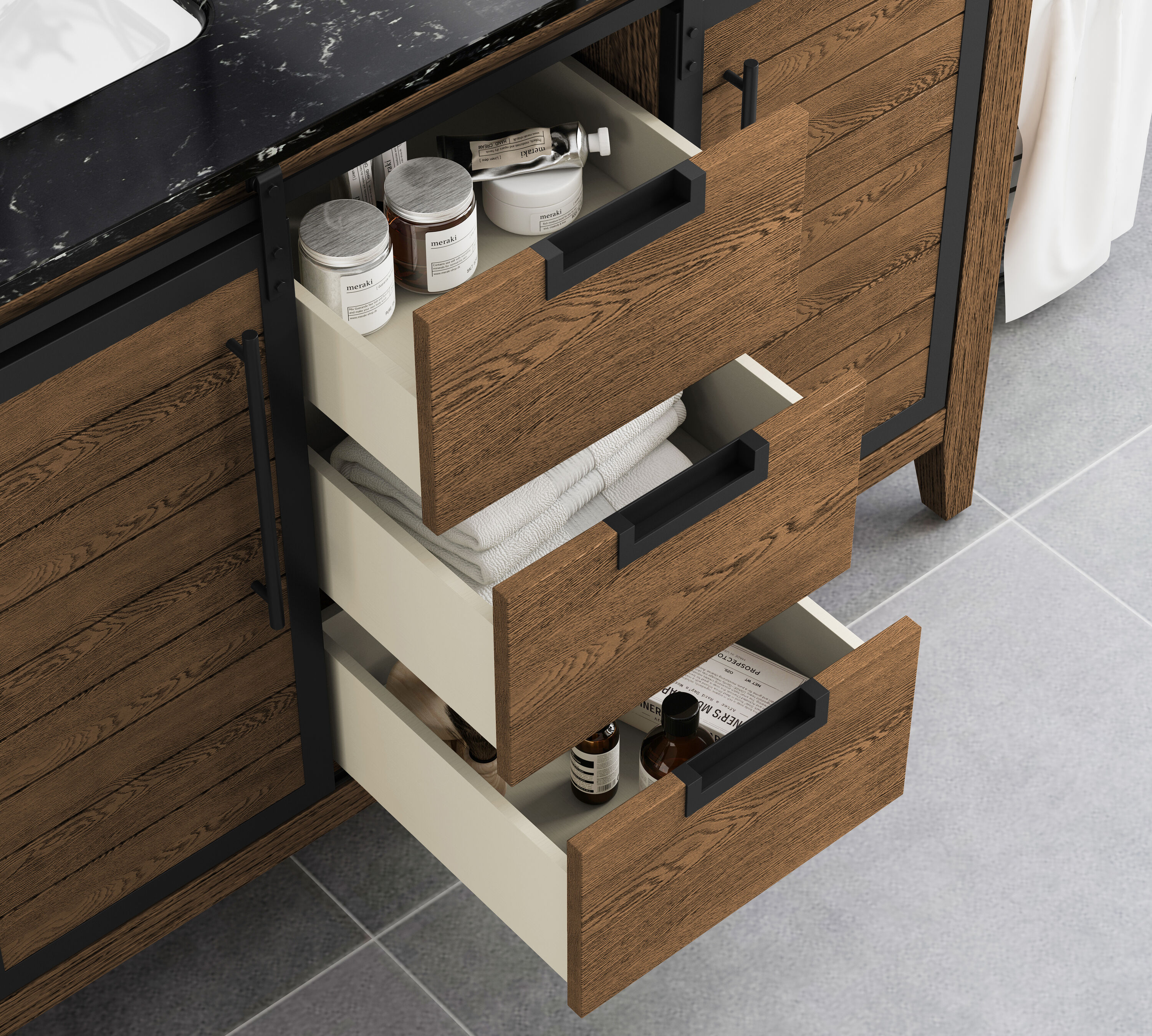 allen + roth TJ-0113V4822BR Bath-Vanity-Combo - View #9