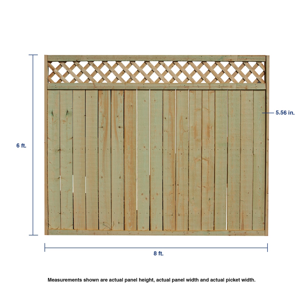 Severe Weather 6-ft x 8-ft Pressure Treated Spruce Pine Fir Lattice-top ...