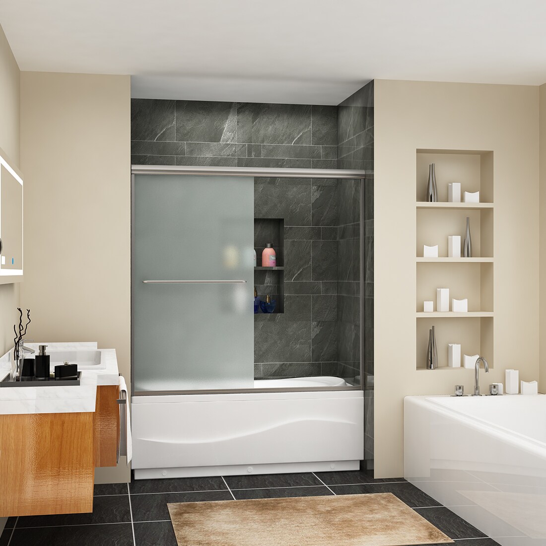 Offwhite Shower Doors at
