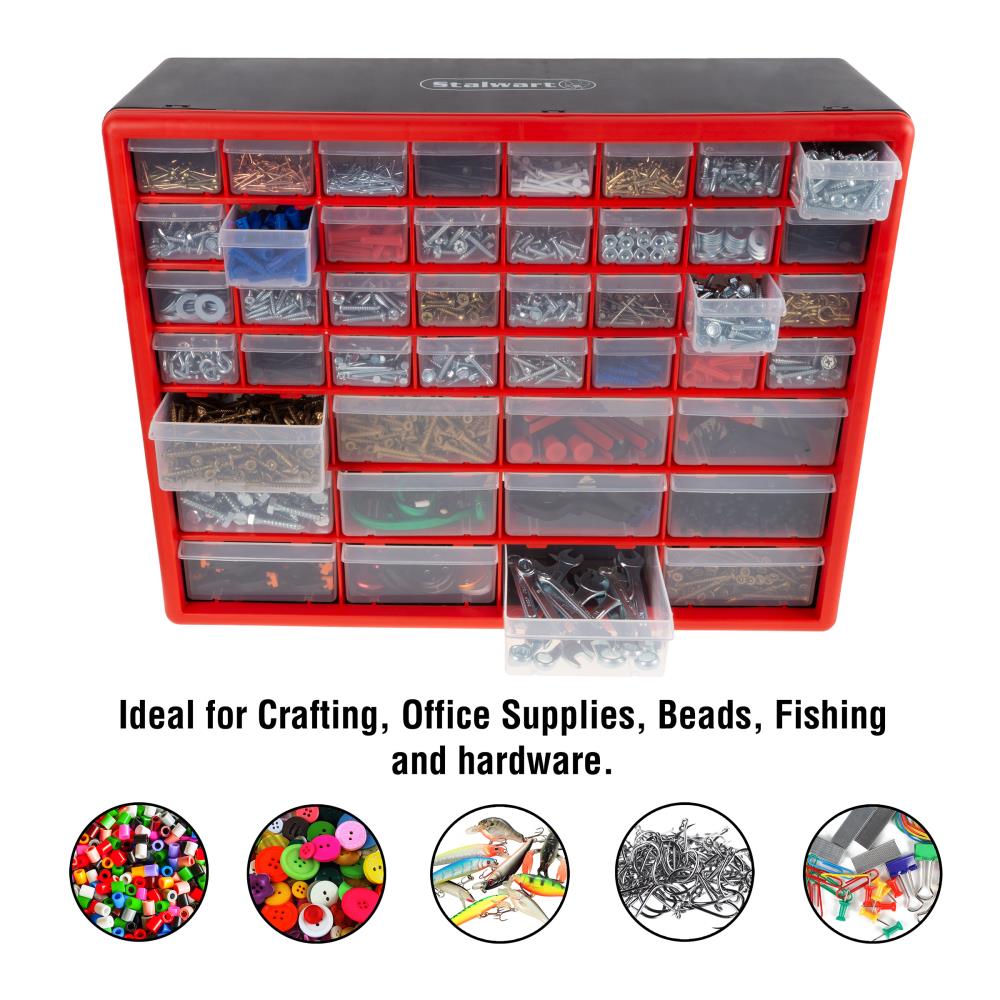Hardware and Craft Storage Case - 23 Compartments to Organize Parts with Carry  Handle and Clear Lid 0.5 Qt 670536FUS - The Home Depot