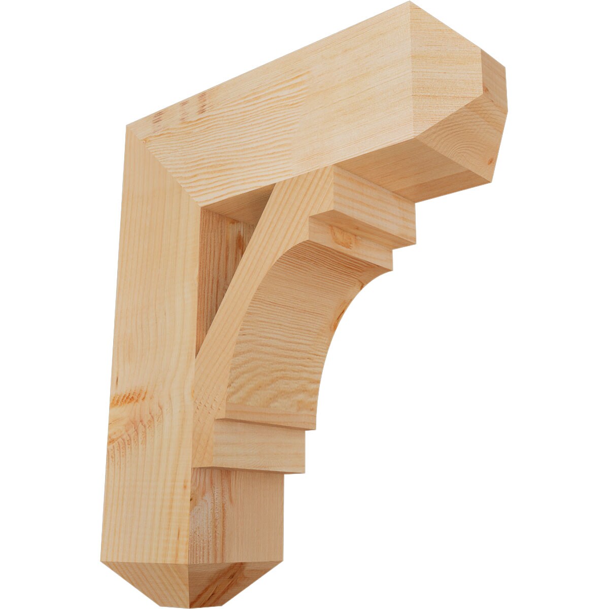 Ekena Millwork BKT06X20X24MRC04SDF Merced craftsman smooth 5-1/2-in x 20-in x 24-in Douglas fir Brown Wood Standard bracket