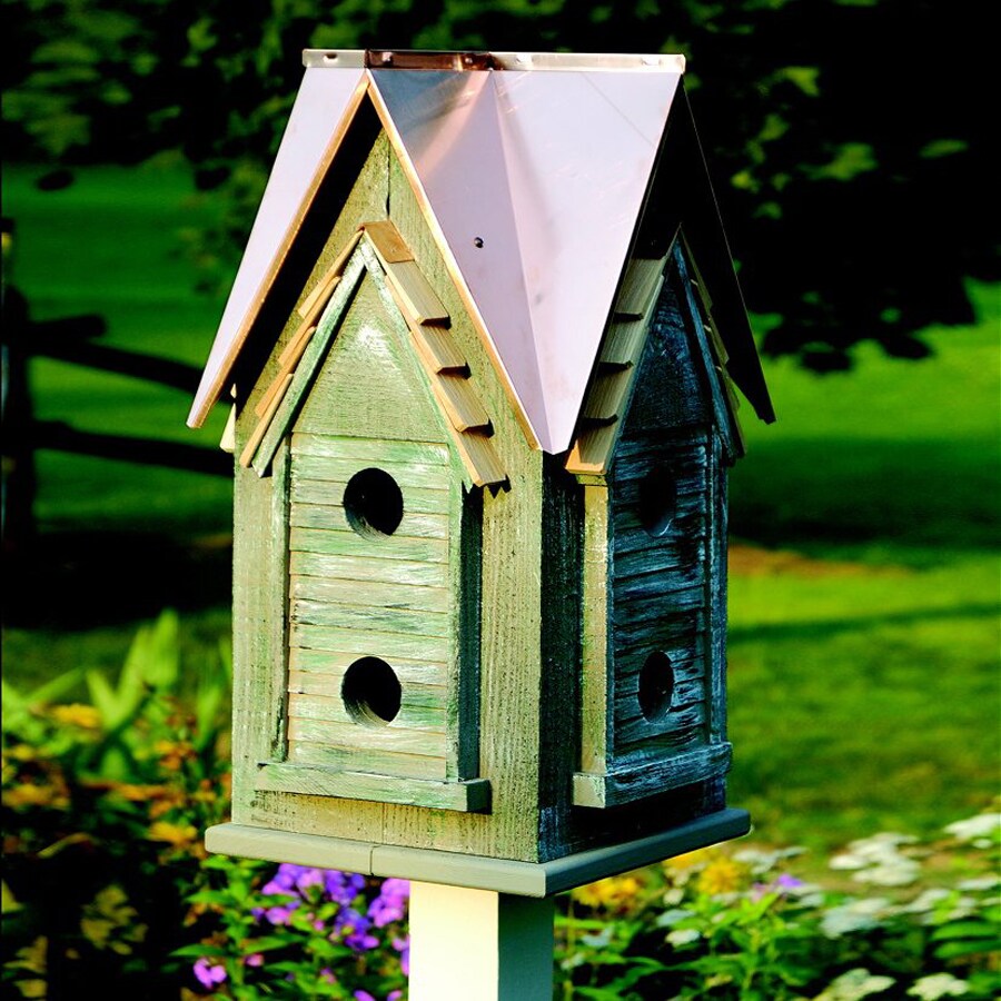 Heartwood 15in W x 27in H x 15in D Bright Copper Bird House in the