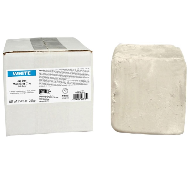 AMACO Air Dry Clay, White, 25 Lbs. at