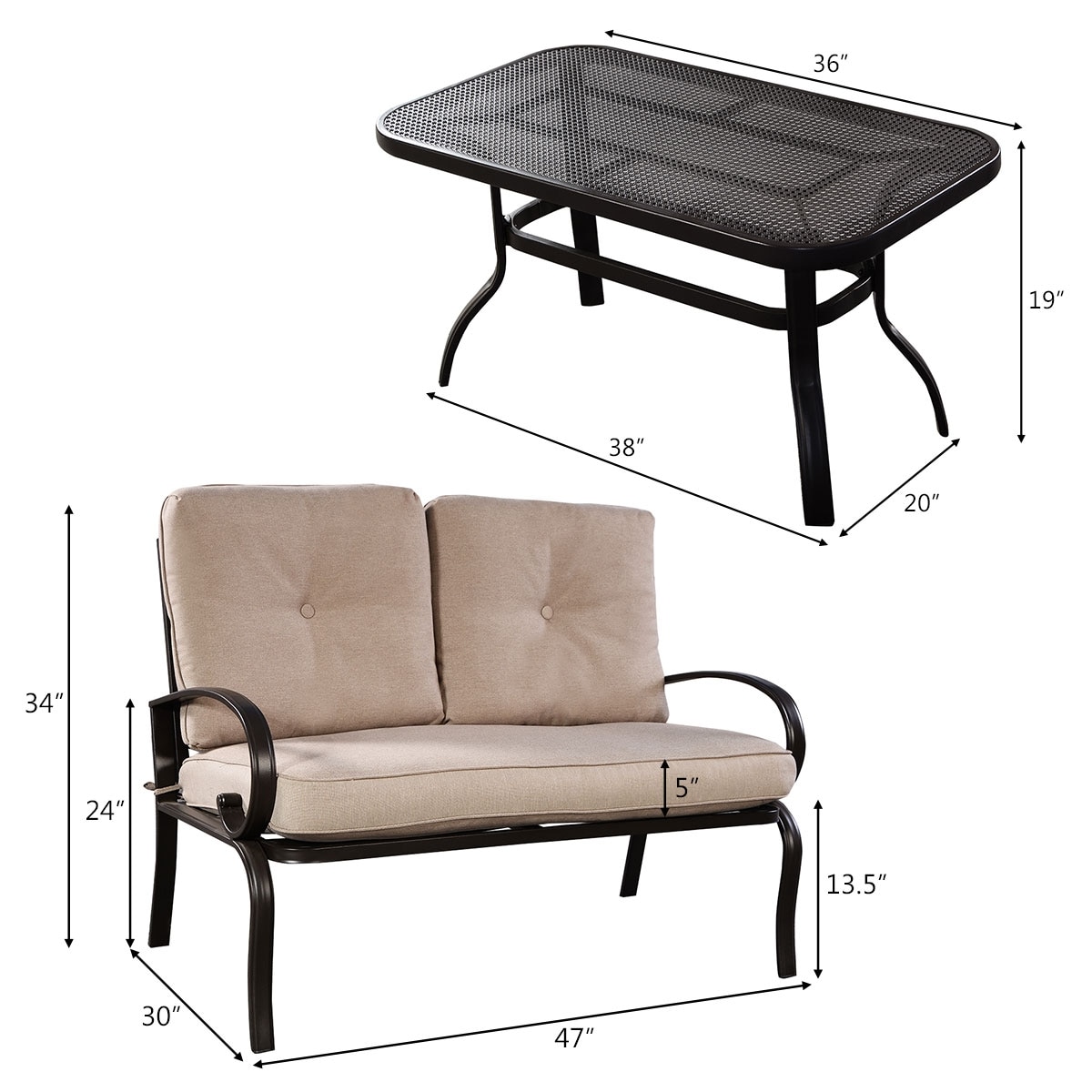 CASAINC WF-HW51784 Patio-Conversation-Sets - View #4