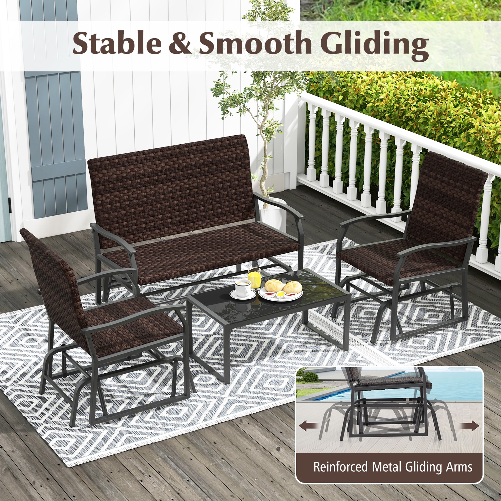 Volenca VOL-87SQWO Patio-Conversation-Sets - View #9