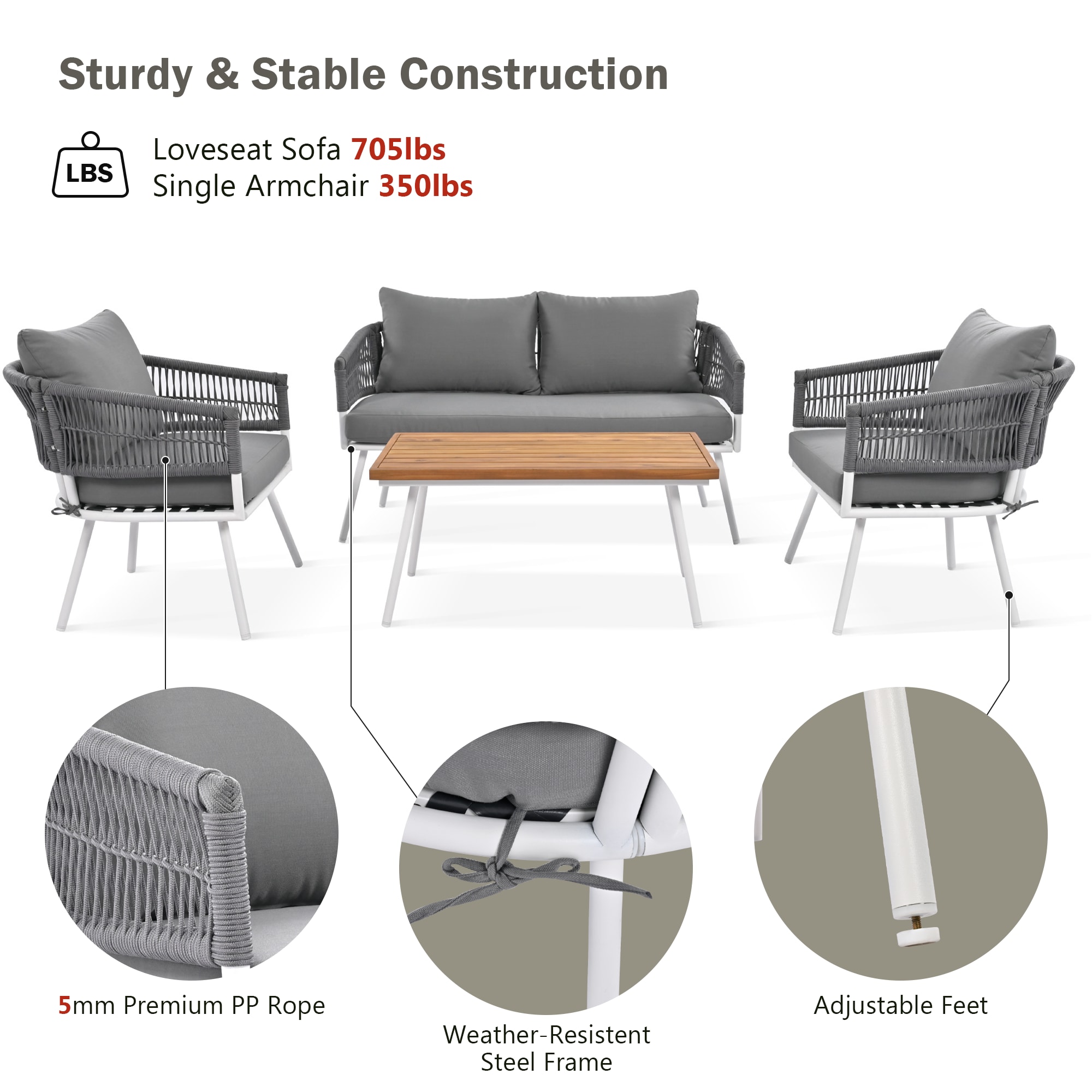 ModernLuxe L-SK000004AAG Patio-Conversation-Sets - View #4
