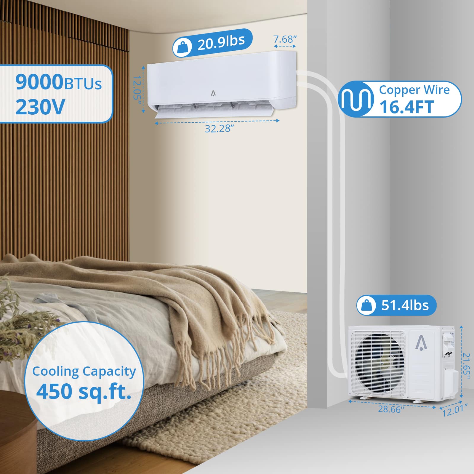 Qeetex LHF-AD-PHO-12VMP3CX Wall-Air-Conditioners - View #2