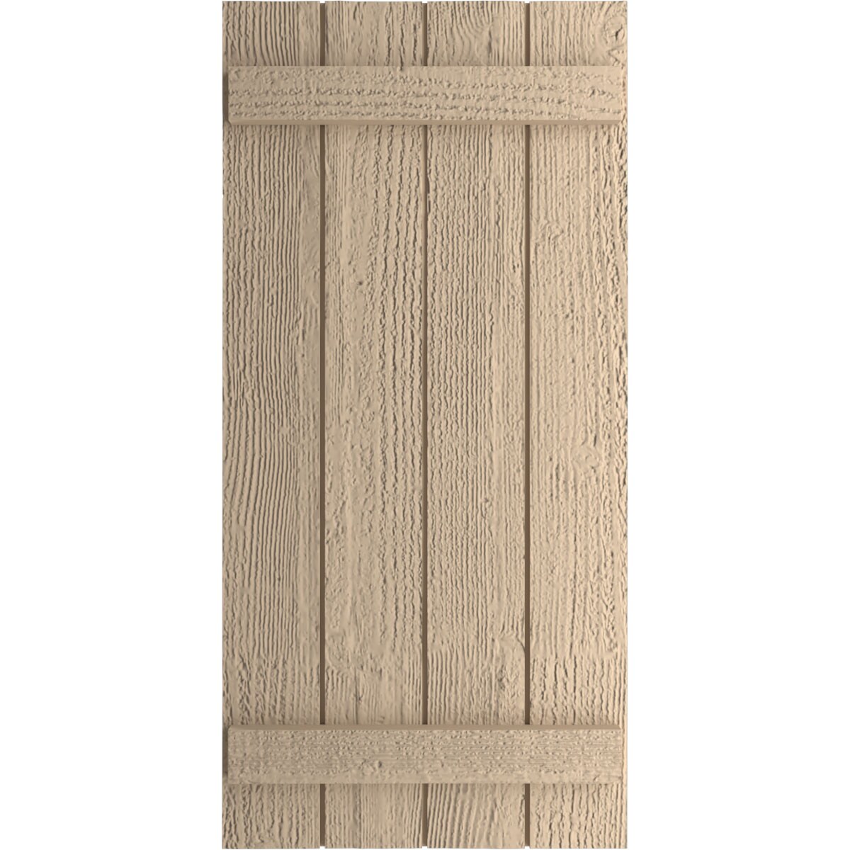 Ekena Millwork SHUBJS22X48RSPR 22-in W x 48-in H Rough Sawn Paintable/Stainable Board and batten Exterior Shutters ( 2 -Pack )