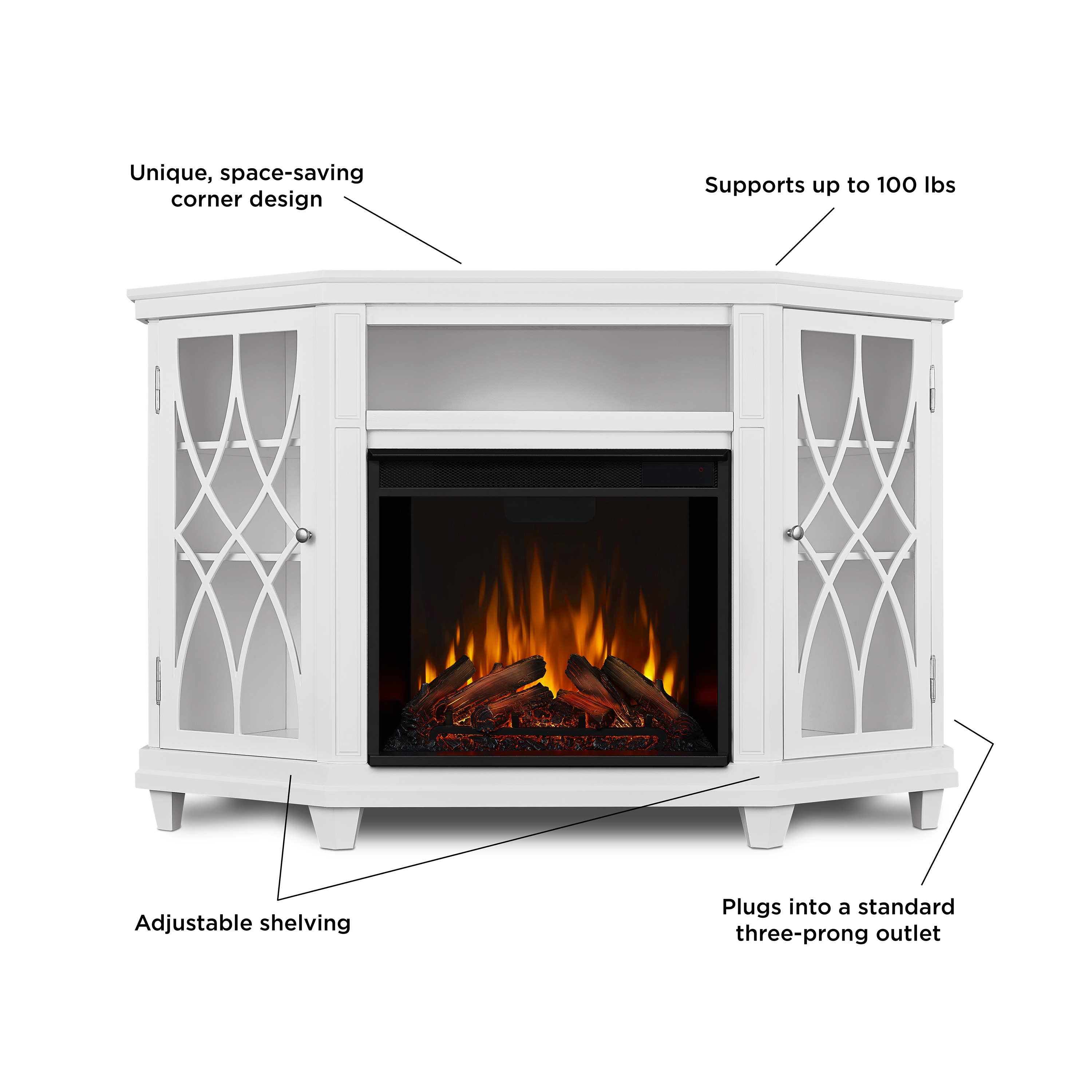 Real Flame 1750E-W Electric-Fireplaces - View #3