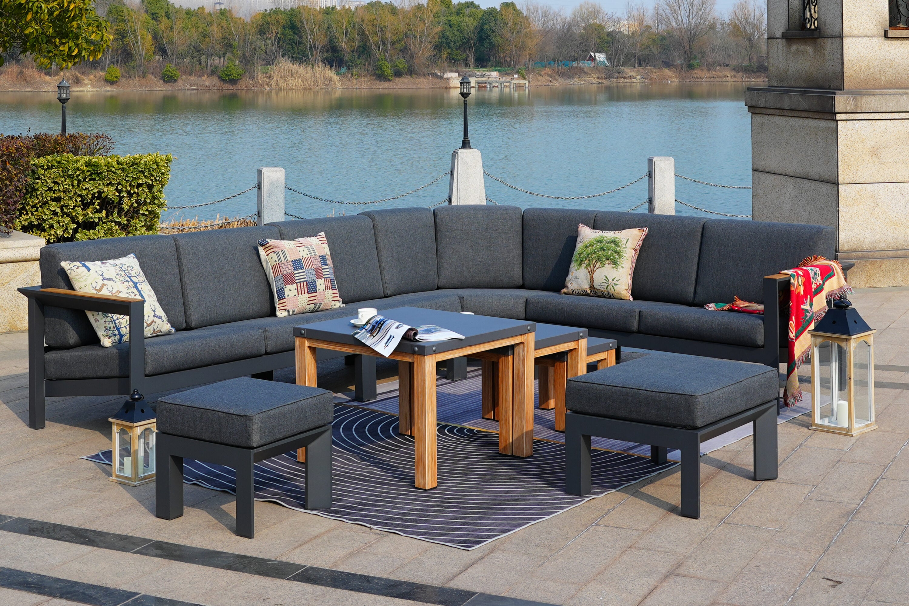 Moda Furnishings MOS-2327-41T-GR Patio-Conversation-Sets - View #6