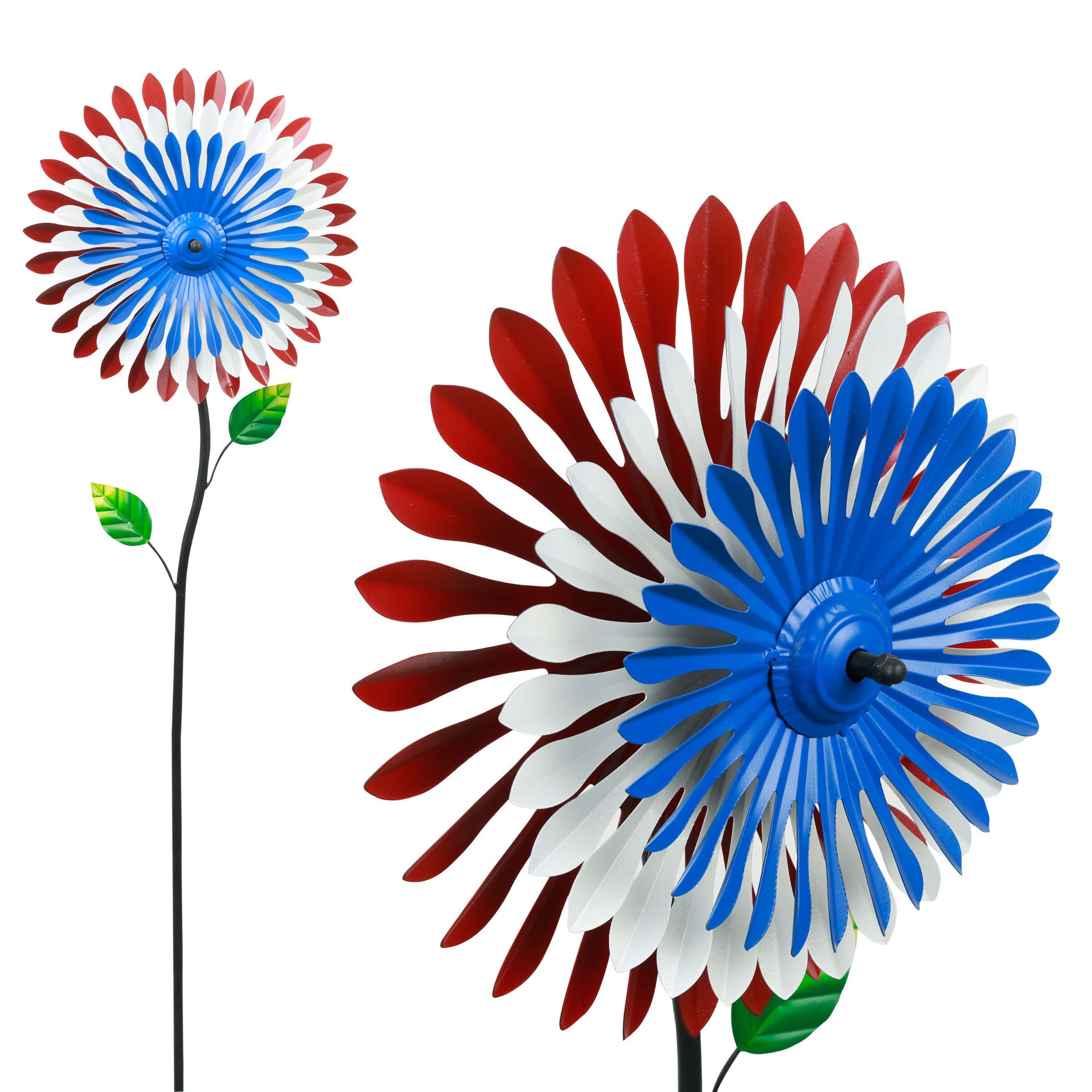 Alpine Corporation KIY337 Multicolor Iron Floral Wind Spinner