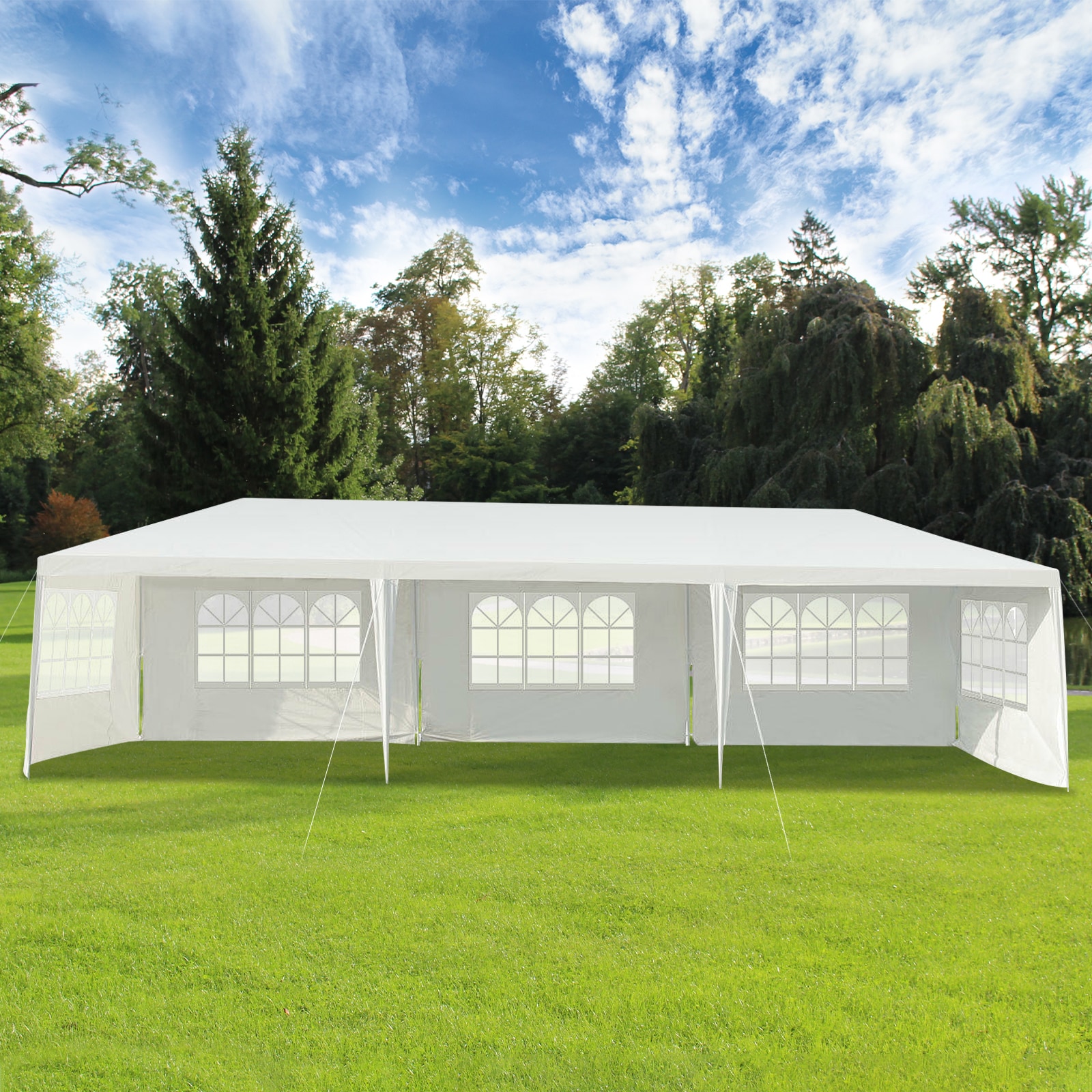 WELLFOR DOJ3935WH 10-Feet x 30-Feet Canopy Storage Shelter