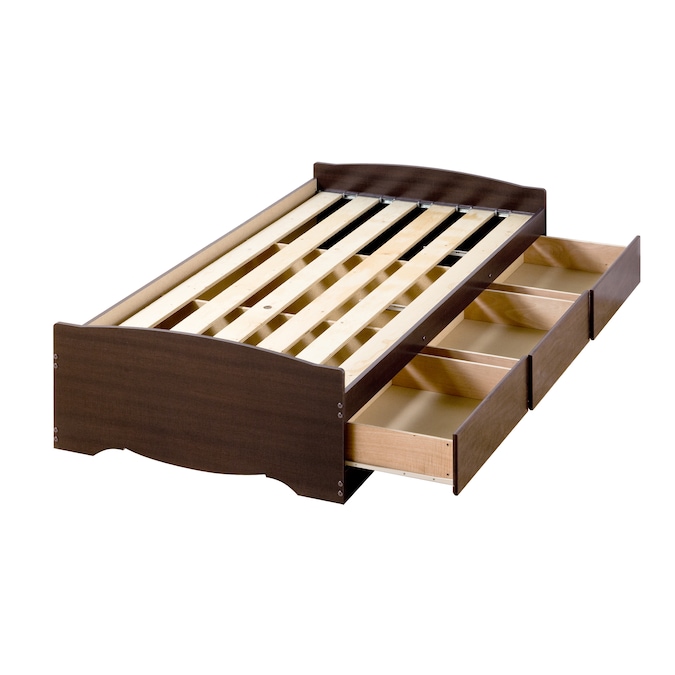 Espresso Twin Extra Long Platform Bed, What Size Is An Extra Large Twin Bed