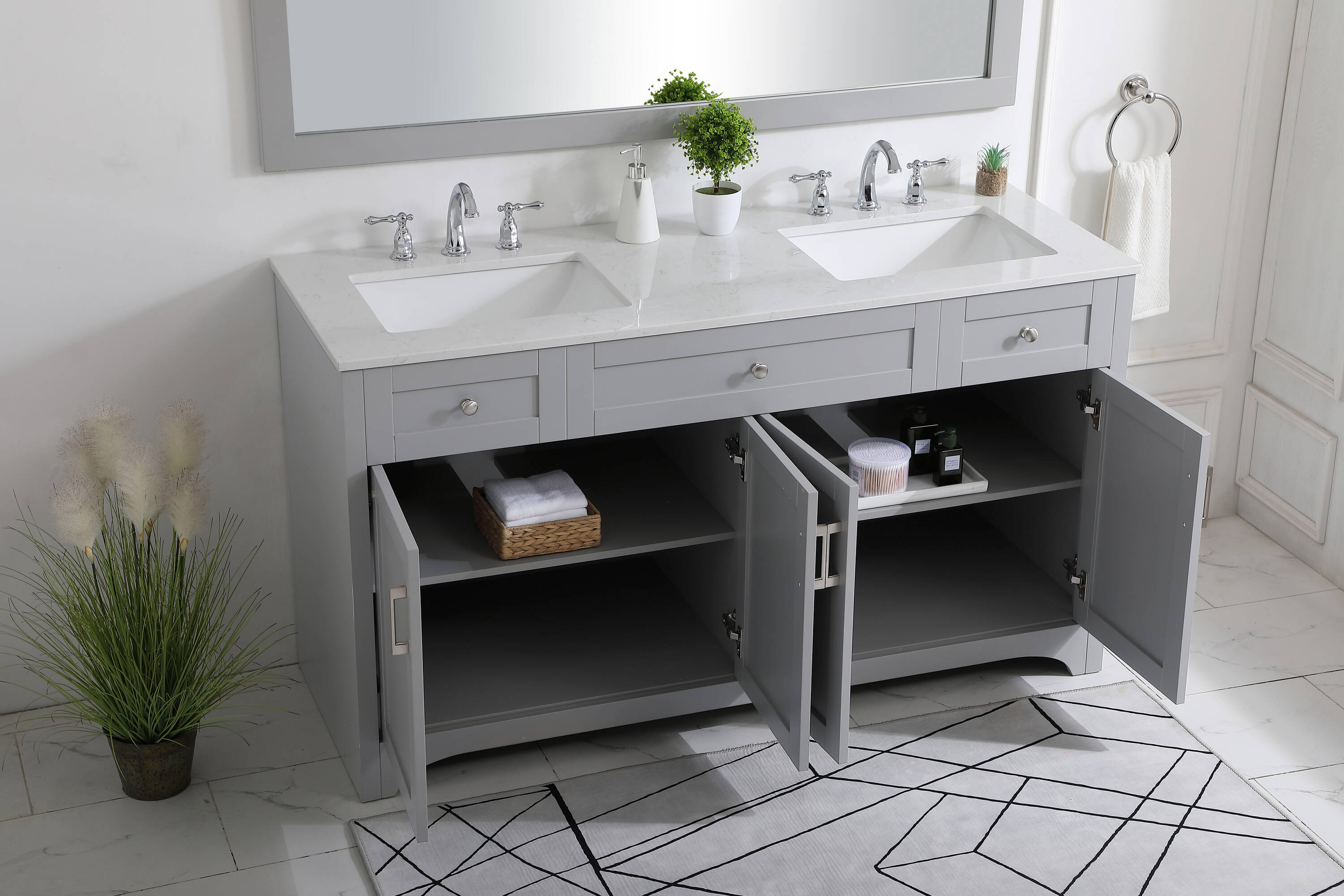 Elegant Decor FI51060DGR Bath-Vanity-Combo - View #5