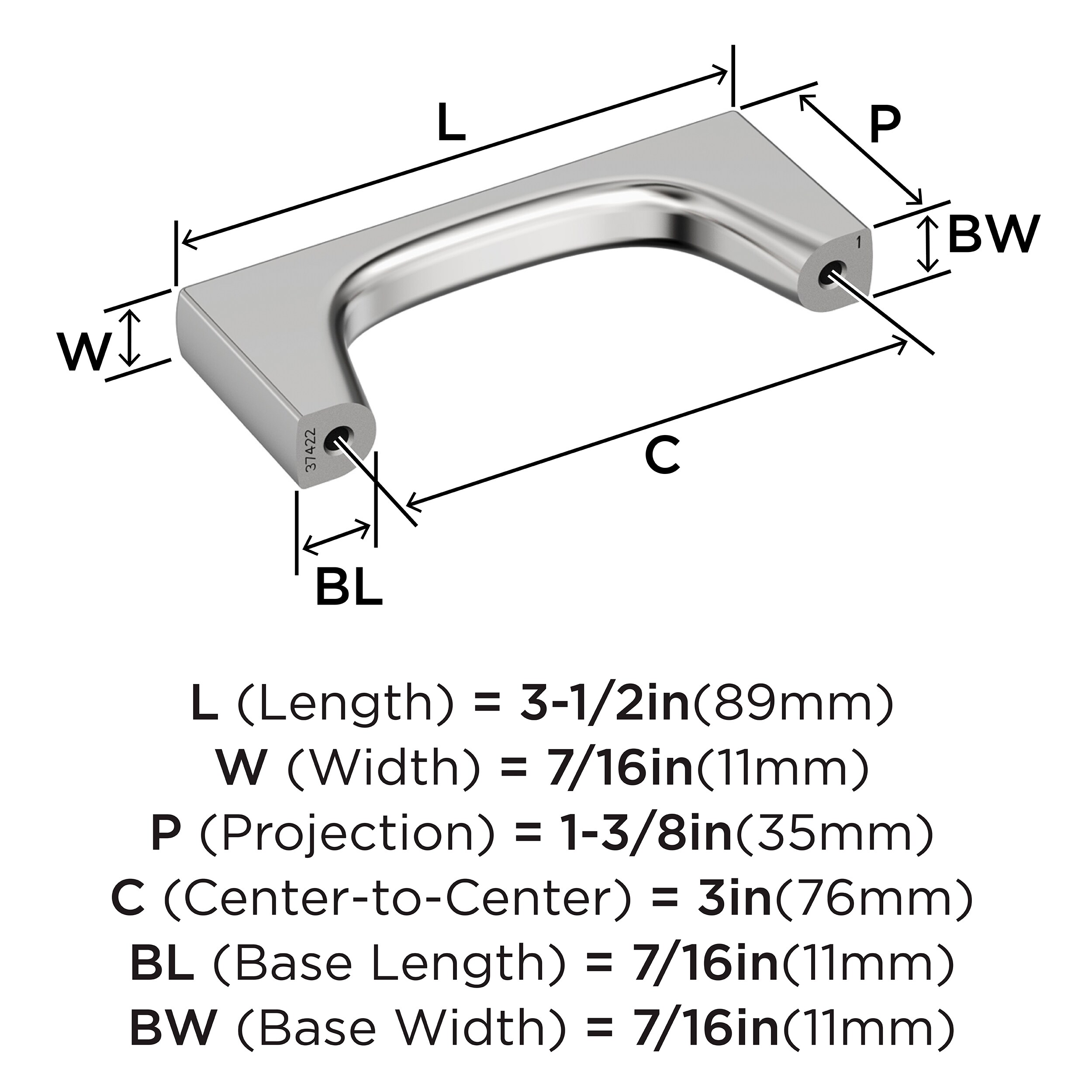 Amerock BP3742226 Cabinet-Pulls - View #4