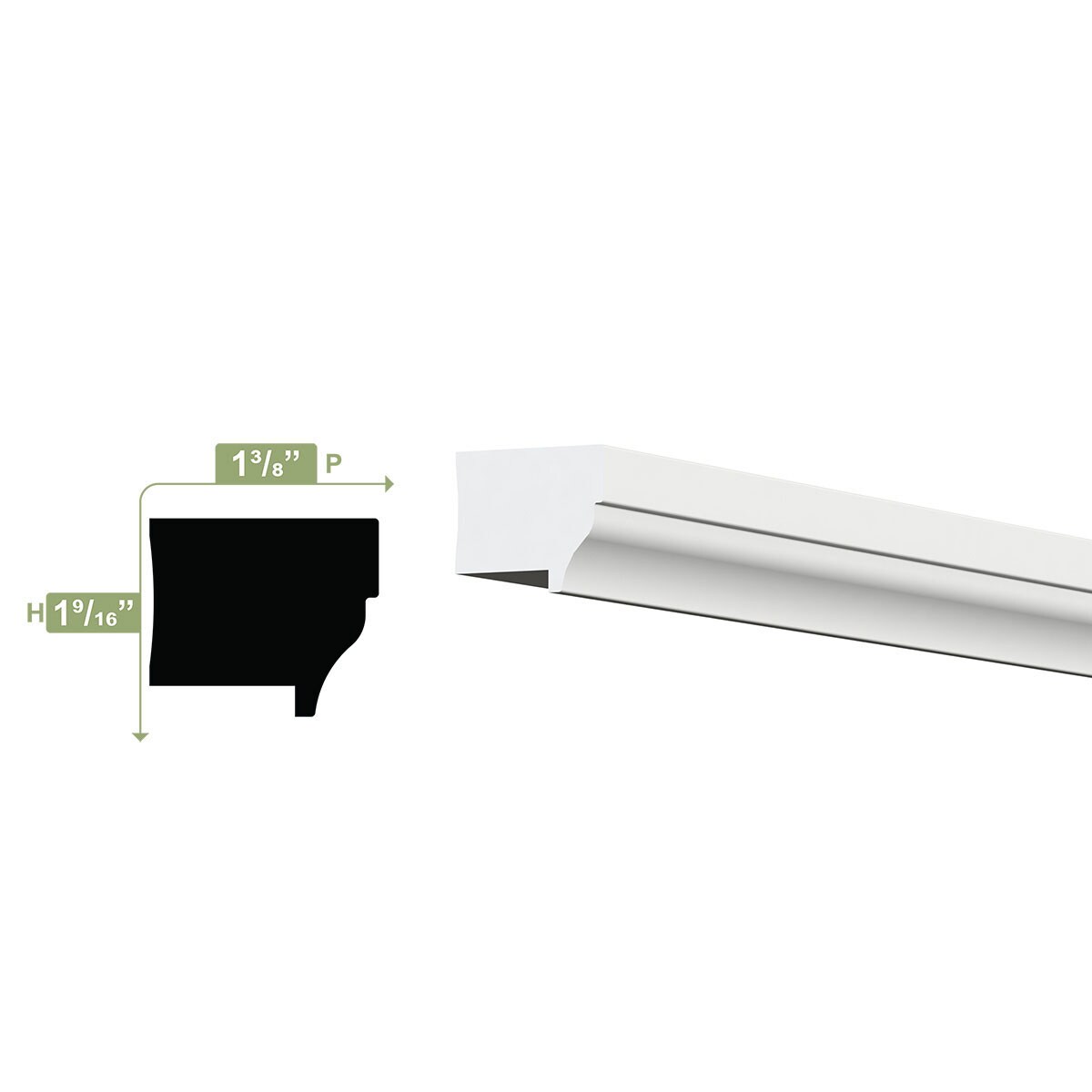 Ekena Millwork MLD02X01X96BBSWPV Window-Door-Casings - View #2