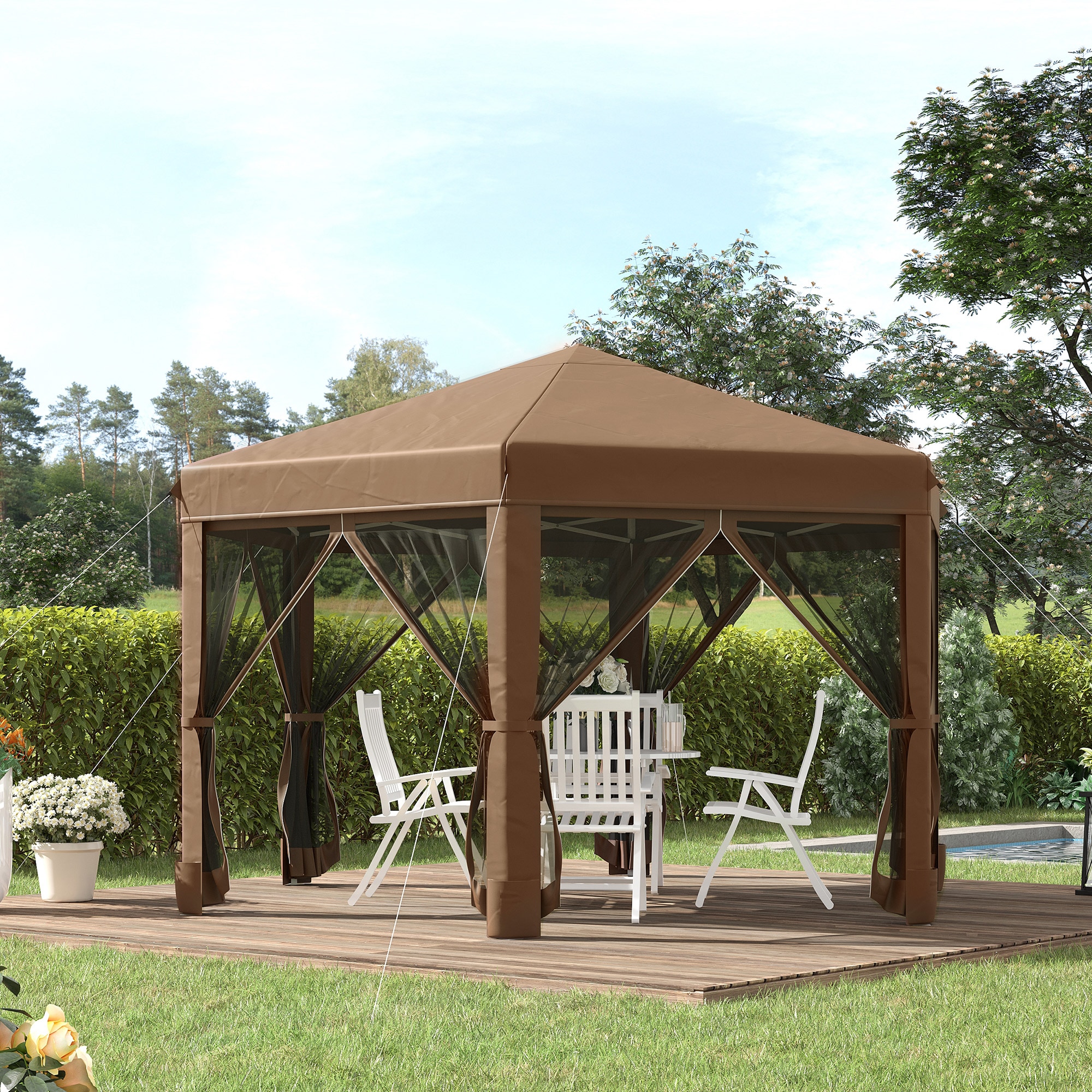 ToolCat BZ2-10-PW Wood-Resin-Gazebos - View #2