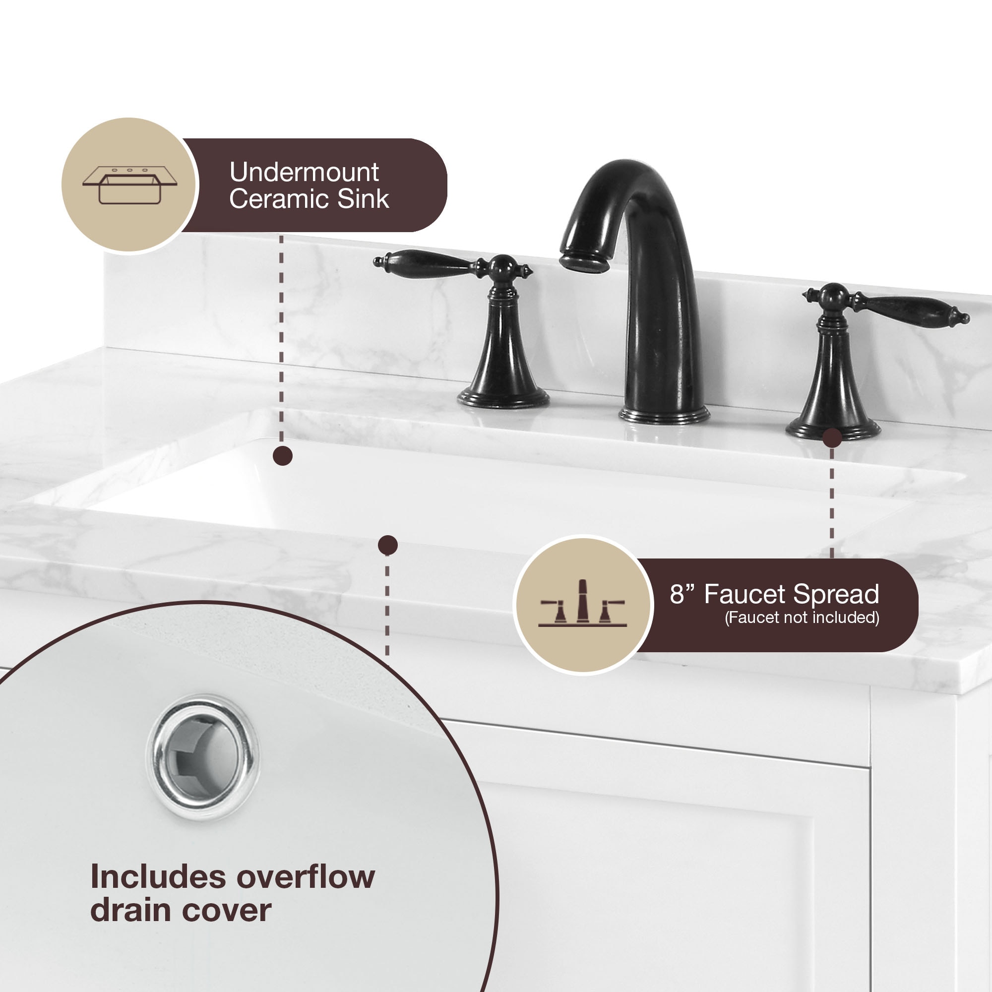 allen + roth LENOIR 30W Bath-Vanity-Combo - View #6