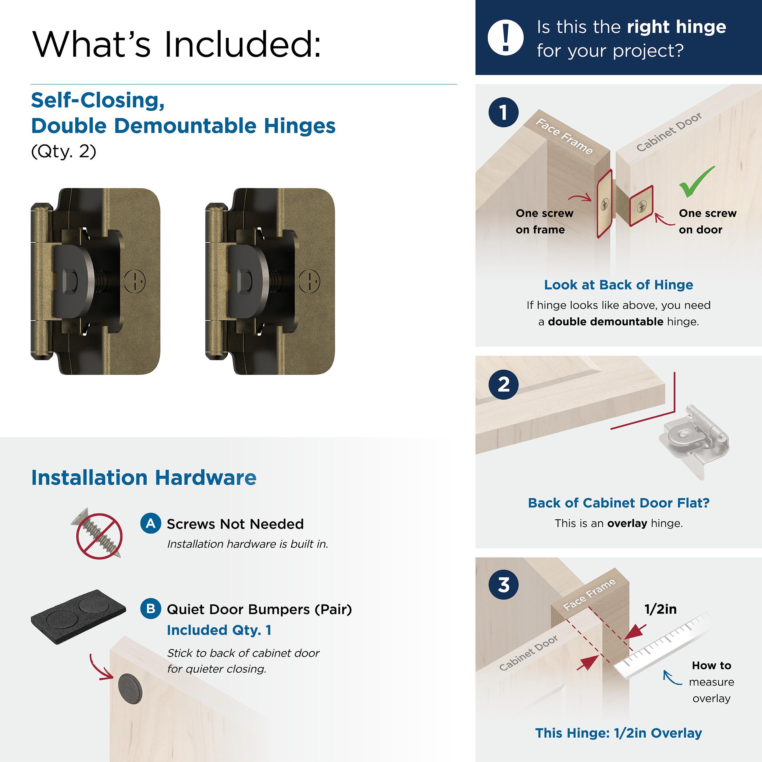Amerock BPR8704BB Cabinet-Hinges - View #6