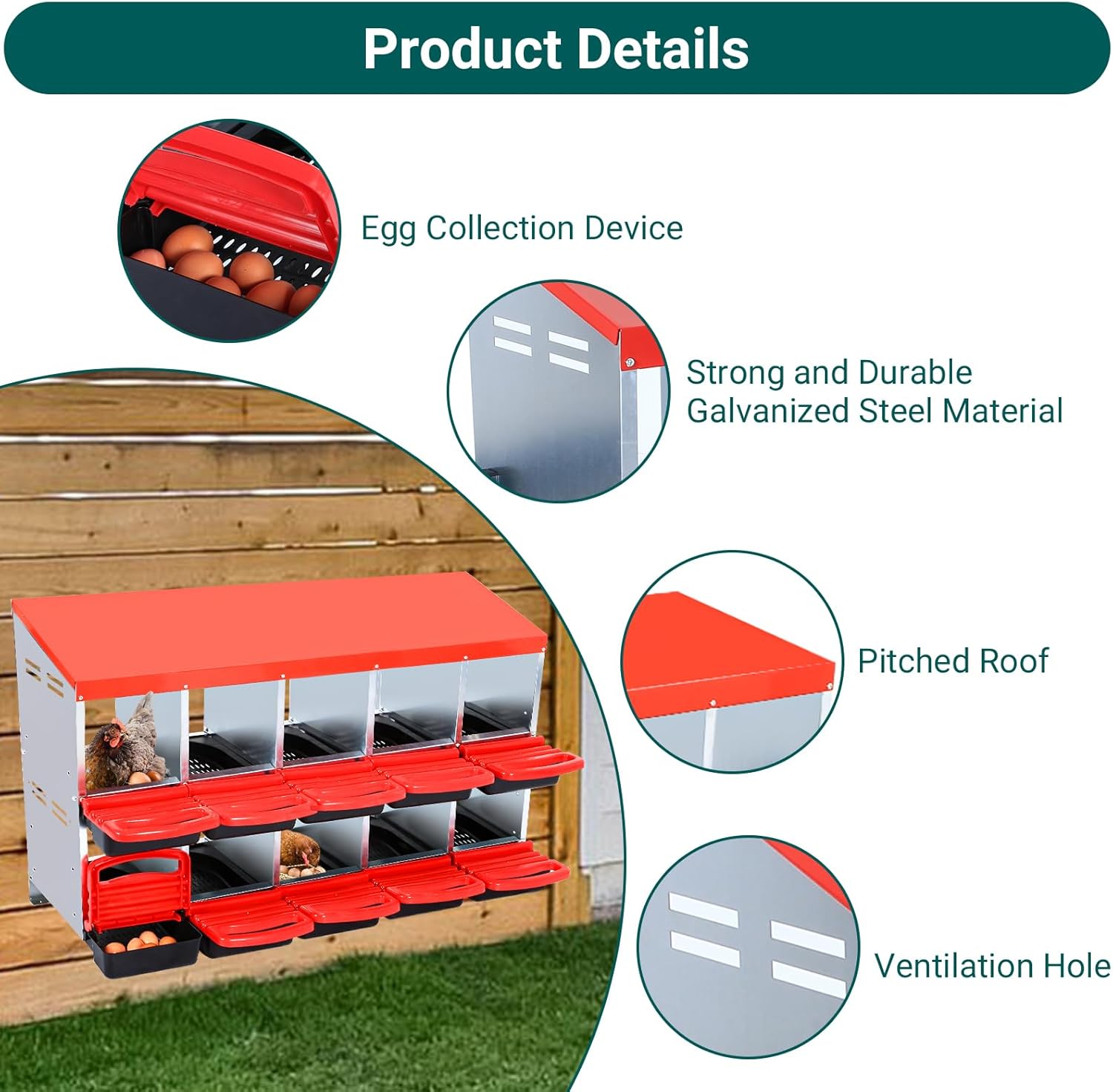 Qeetex WLS-PHO-33AC7JAJ Chicken-Coops-Rabbit-Hutches - View #5