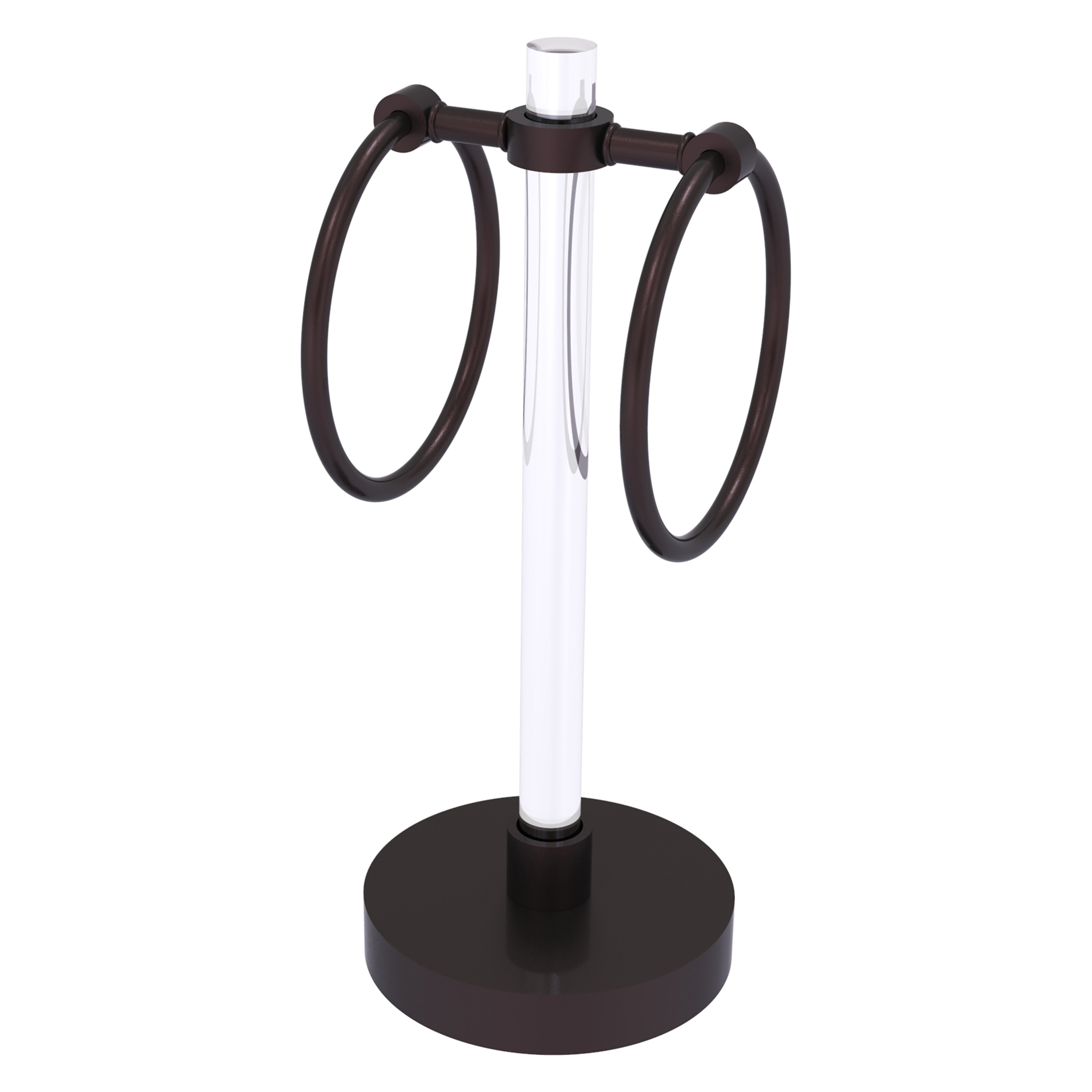 Allied Brass CV-GTRS-10-ABZ Clearview Antique Bronze Freestanding countertop Single Towel Ring