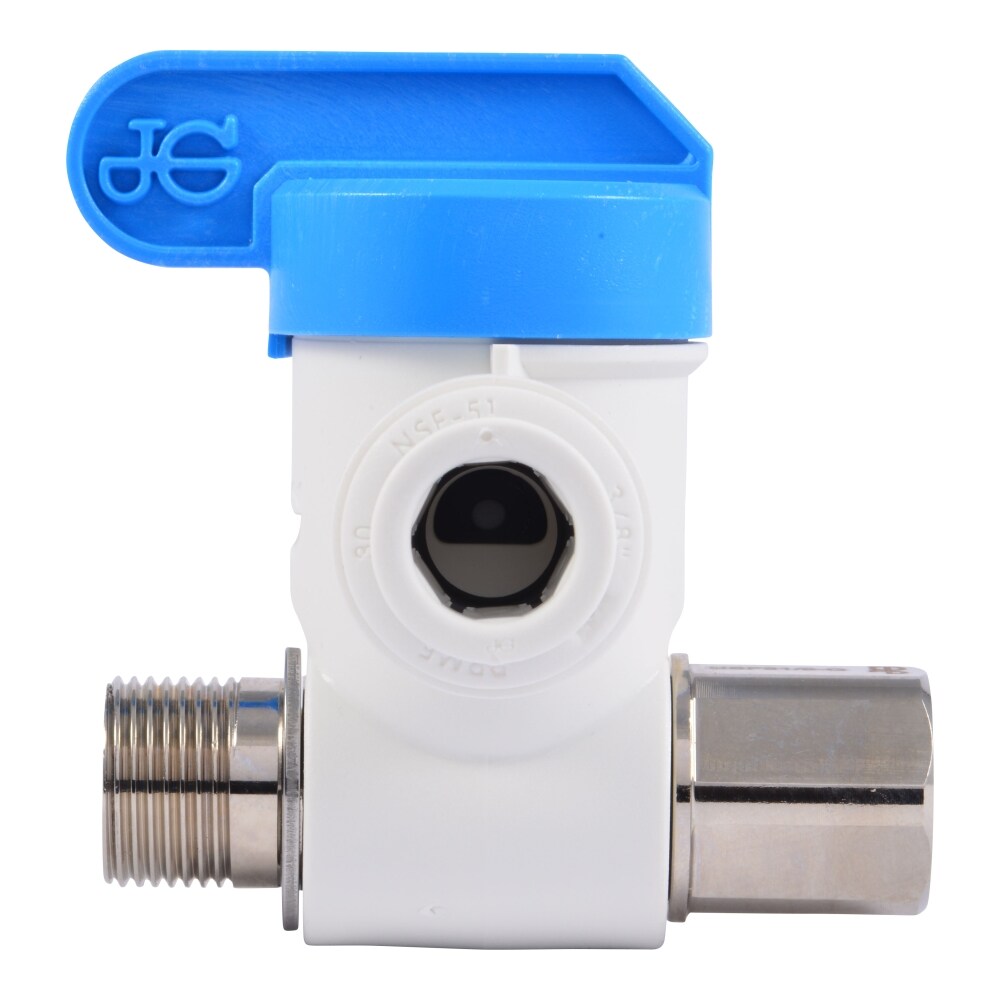 1/4OD Push Fit Angle Stop Adapter Valve - Fits both 3/8 & 1/2