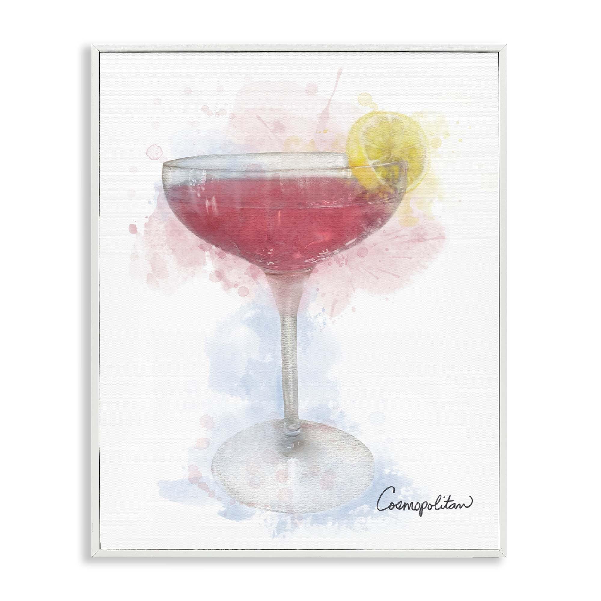 Stupell Industries BS-505-WFR-24X30 Soft Faded Cosmopolitan White Framed Giclee Art By Matthew Piotrowicz 24 x 30