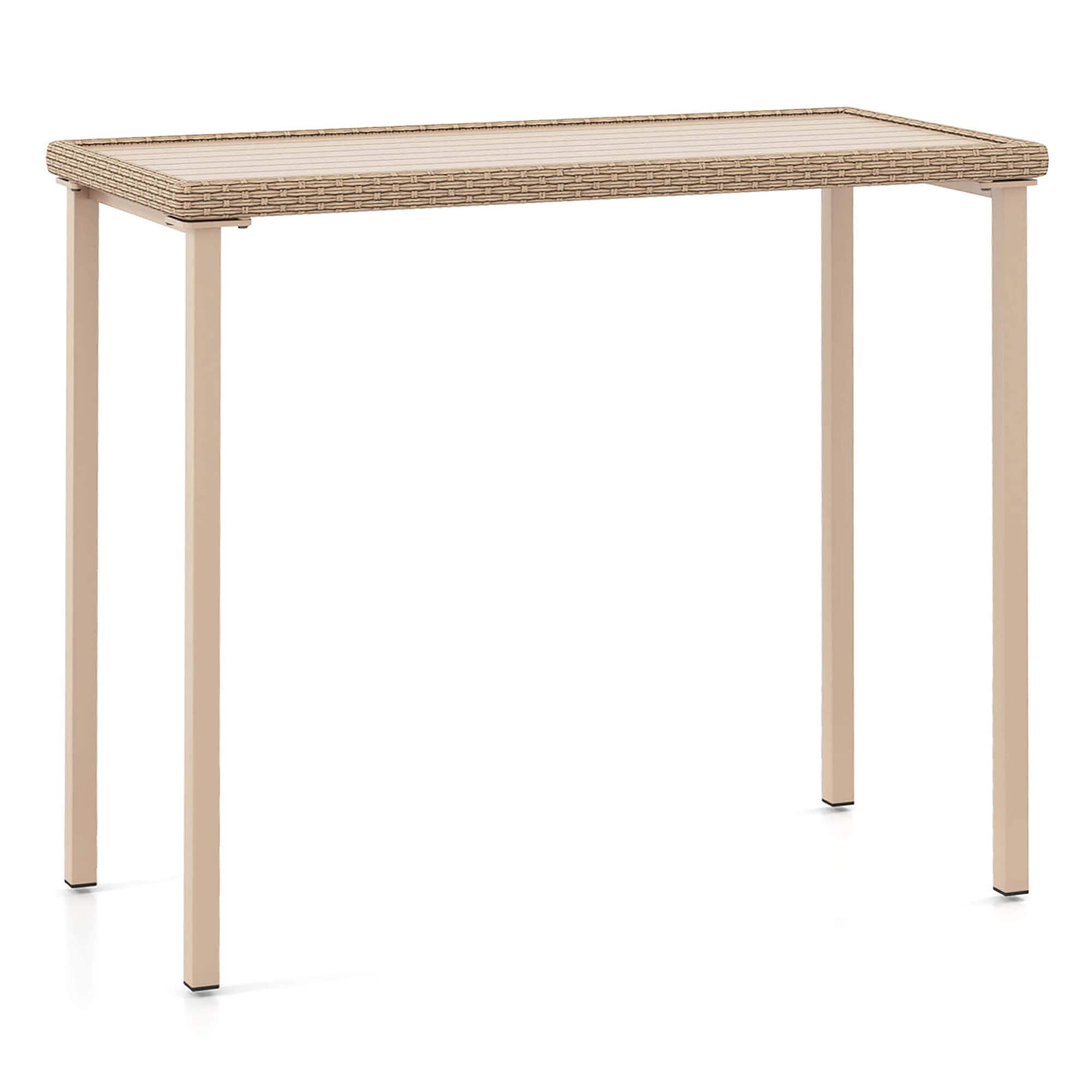 Costway HCST05467 Rectangle Outdoor Bar height 23-in W x 48-in L