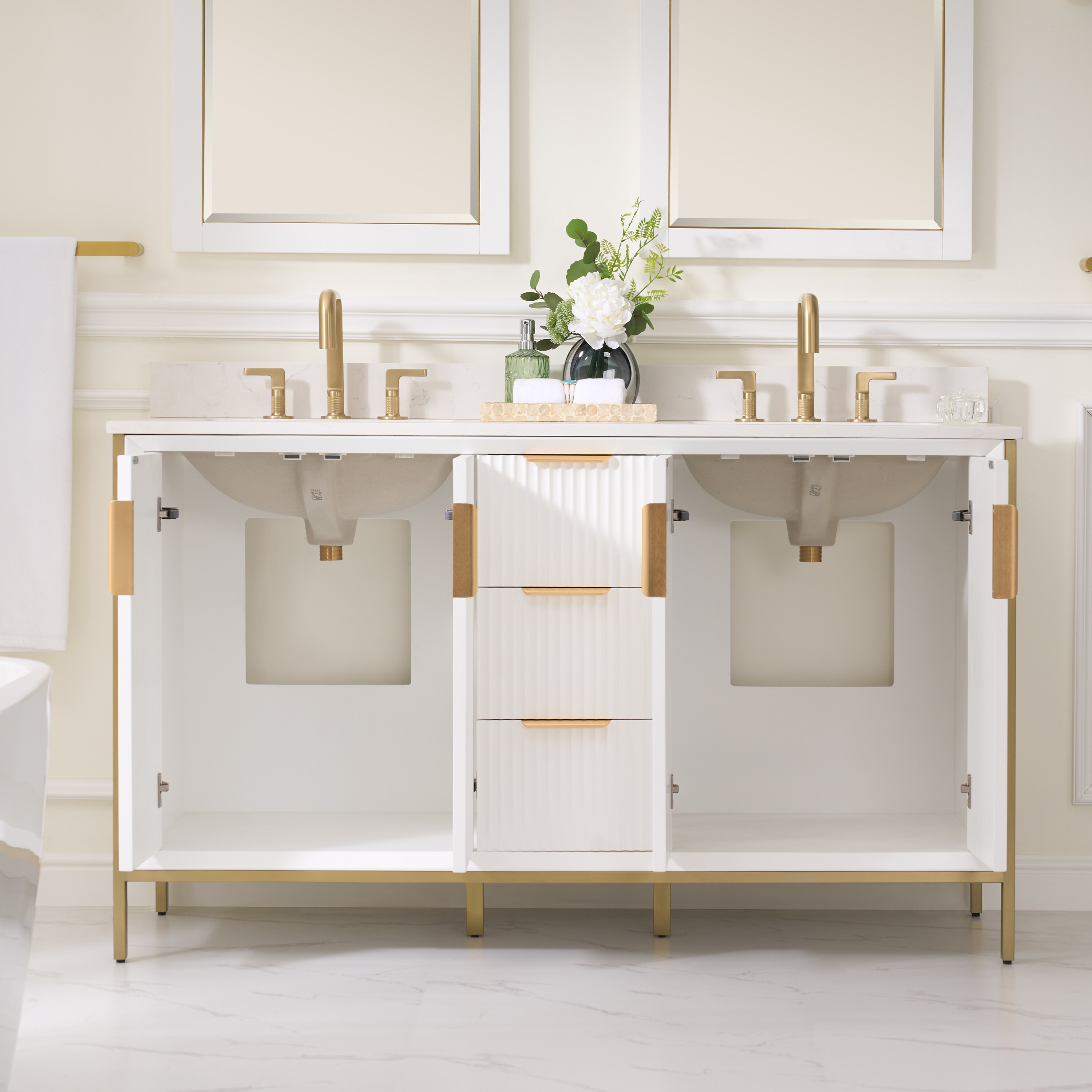 WELLFOR EX-BV60WH Bath-Vanity-Combo - View #11