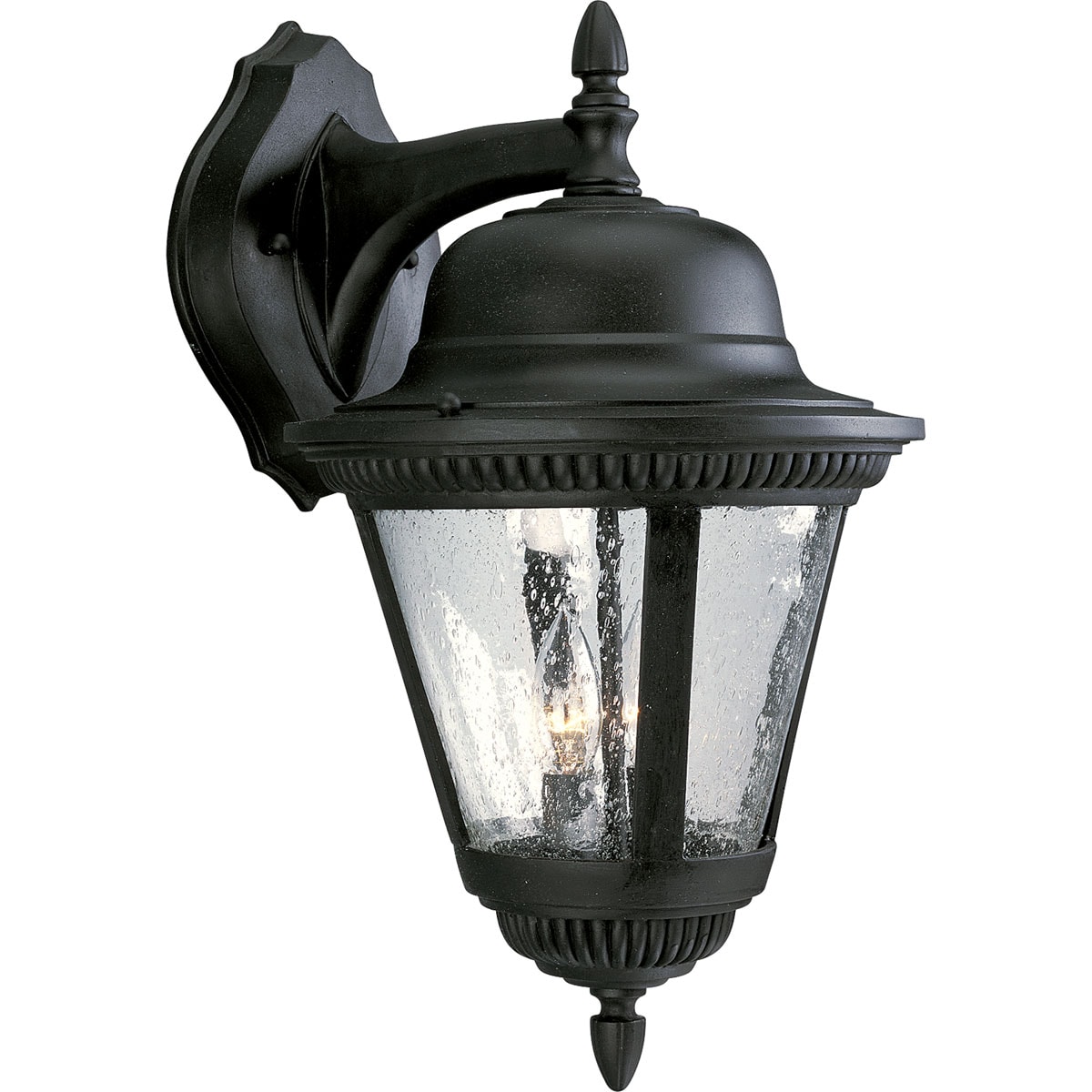 Progress Lighting P5864-31 Westport 2 -Light 19.25-in H Black Hardwired Outdoor Wall Light