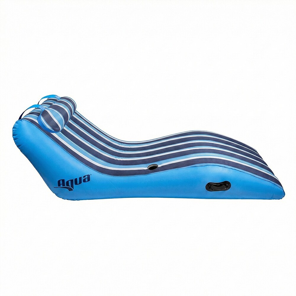 Aqua Leisure Ultra Cushioned Comfort Lounge Inflatable Pool Float with ...