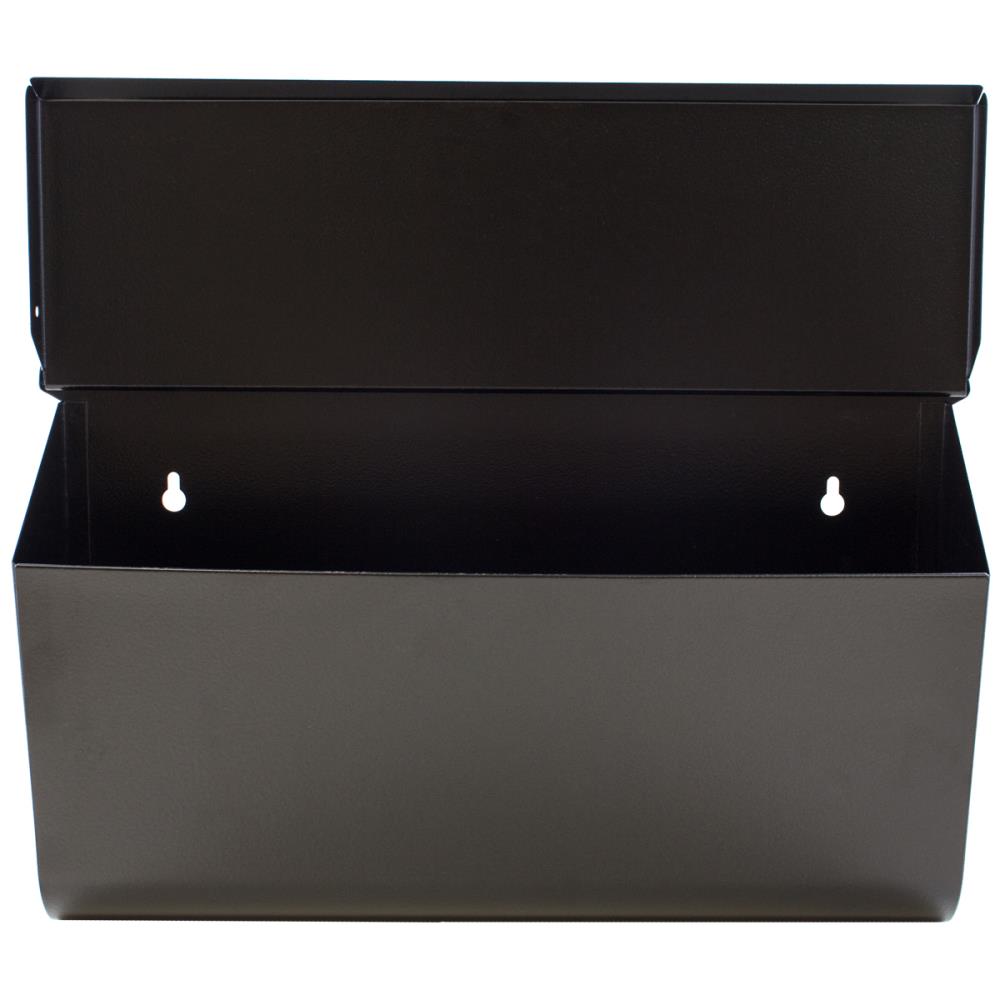 Architectural Mailboxes Wall Mount Black Metal Standard Mailbox in the ...