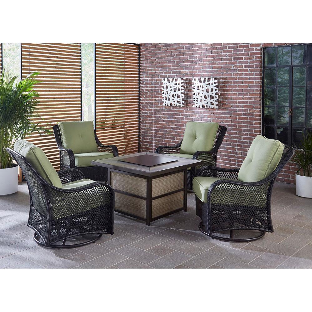 Hanover ORL5PCSW4SQFP-GRN Patio-Conversation-Sets - View #7